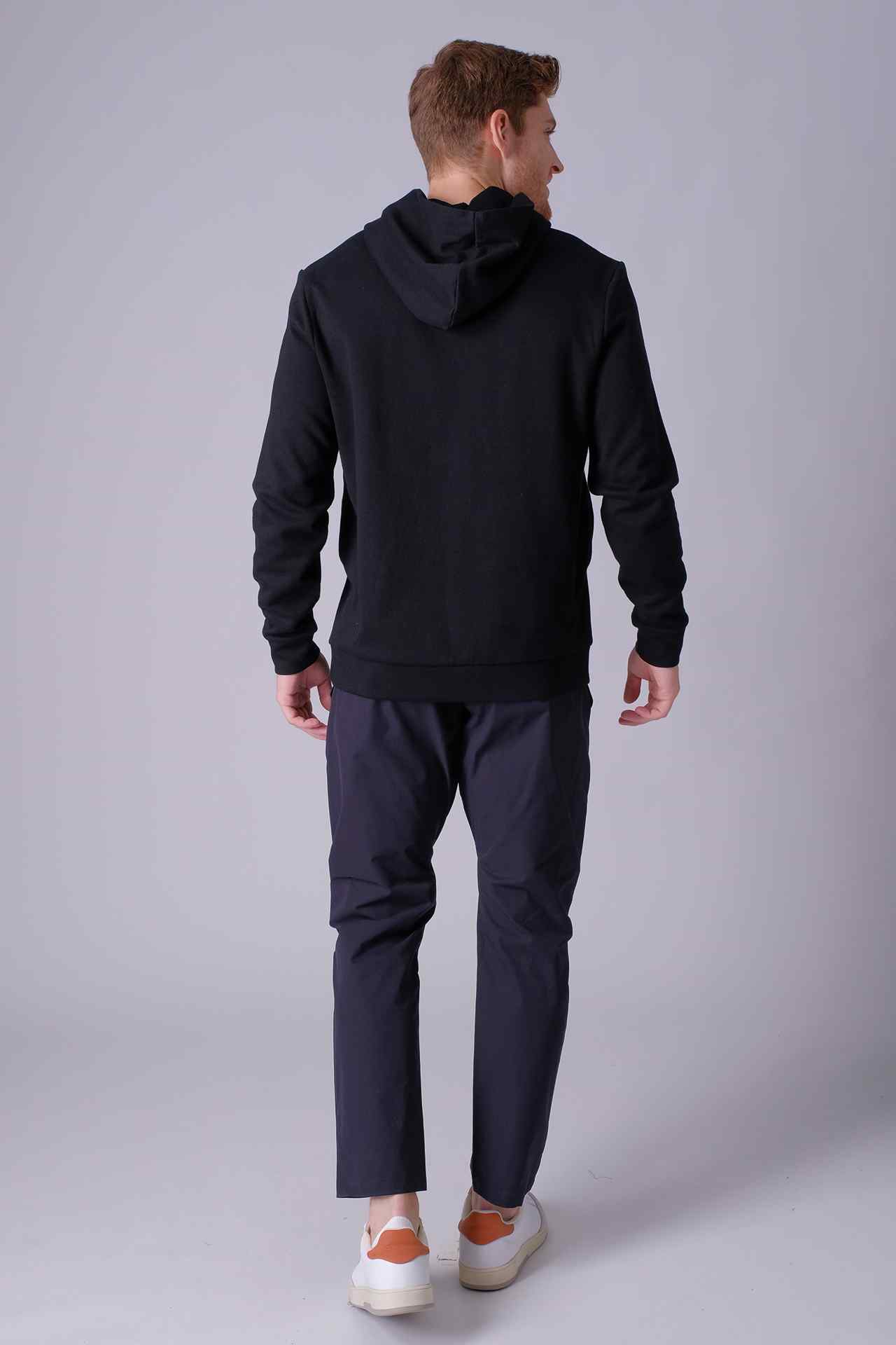 SPN0293 - Essential Soft Interlock Side Pocket Hoodie - Black