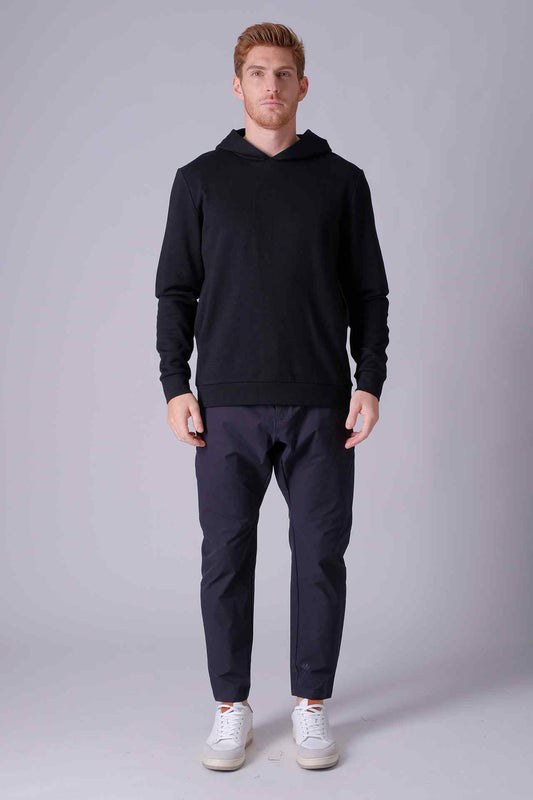 SPN0293 - Essential Soft Interlock Side Pocket Hoodie - Black