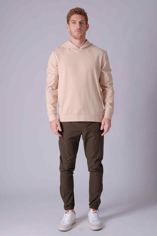 SPN0293 - Essential Soft Interlock Side Pocket Hoodie - Natural