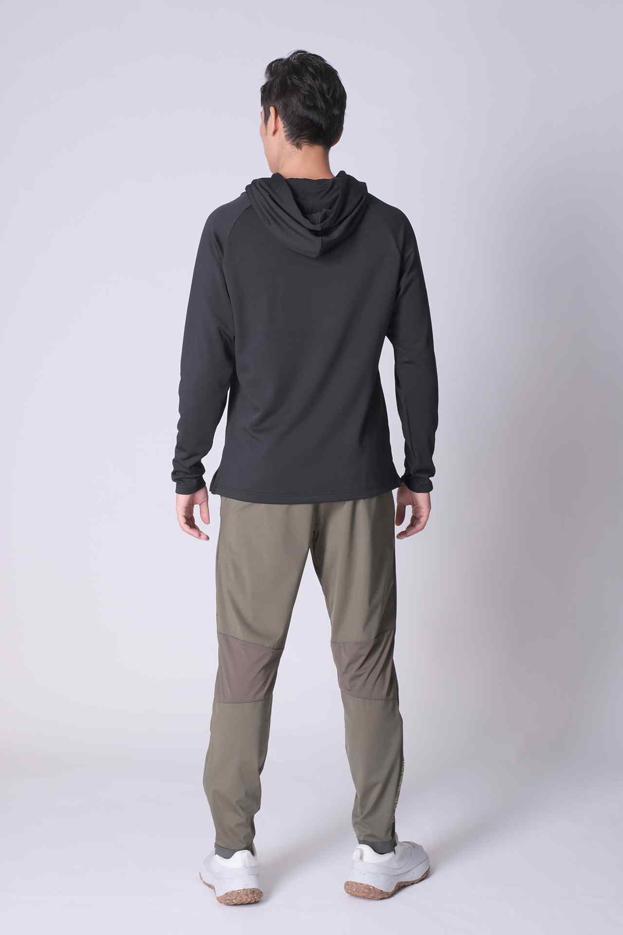 SPN0304 - Stretch Thermal Fleece Outdoor Active Hoodie - Black