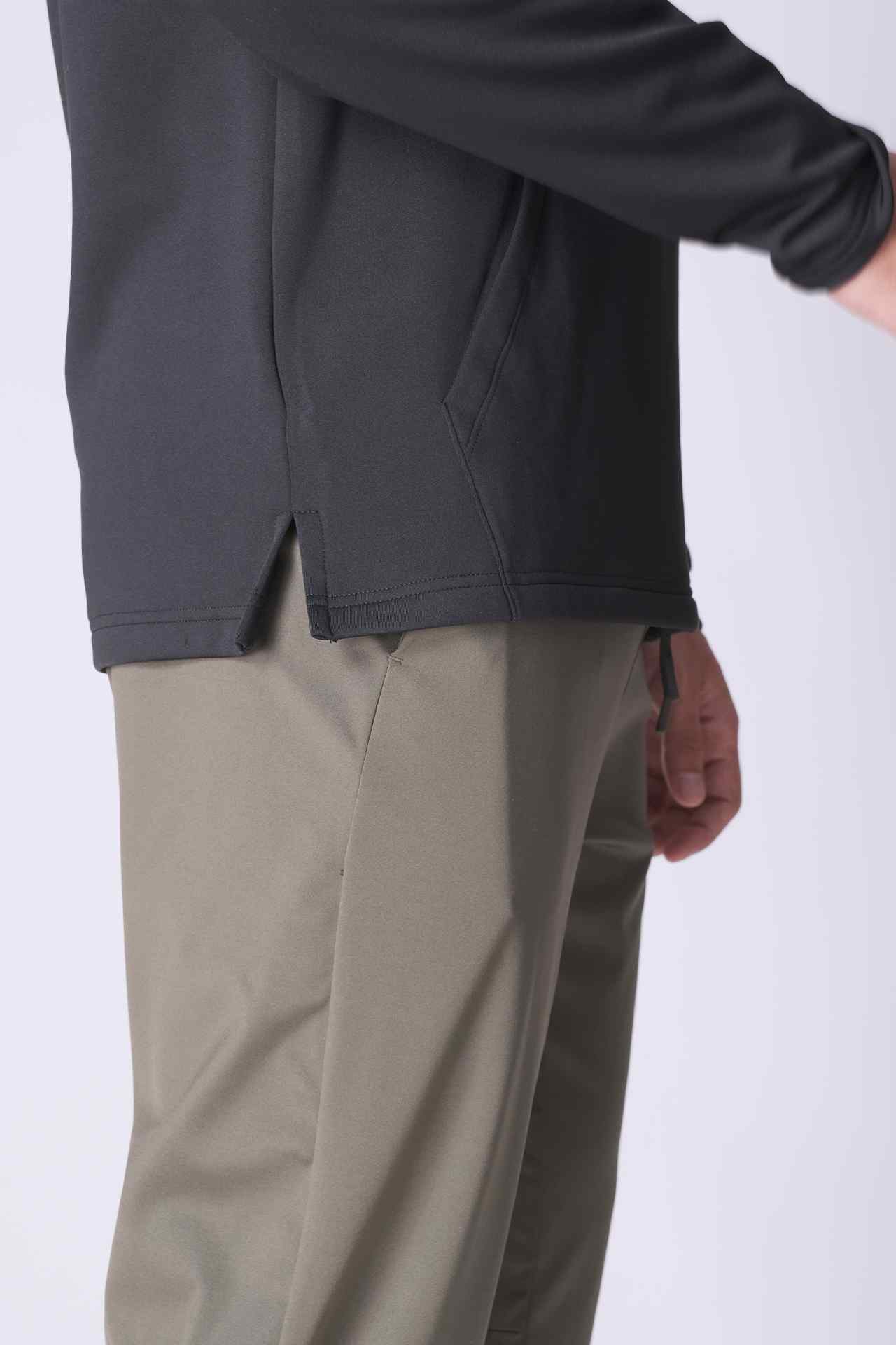 SPN0304 - Stretch Thermal Fleece Outdoor Active Hoodie - Black