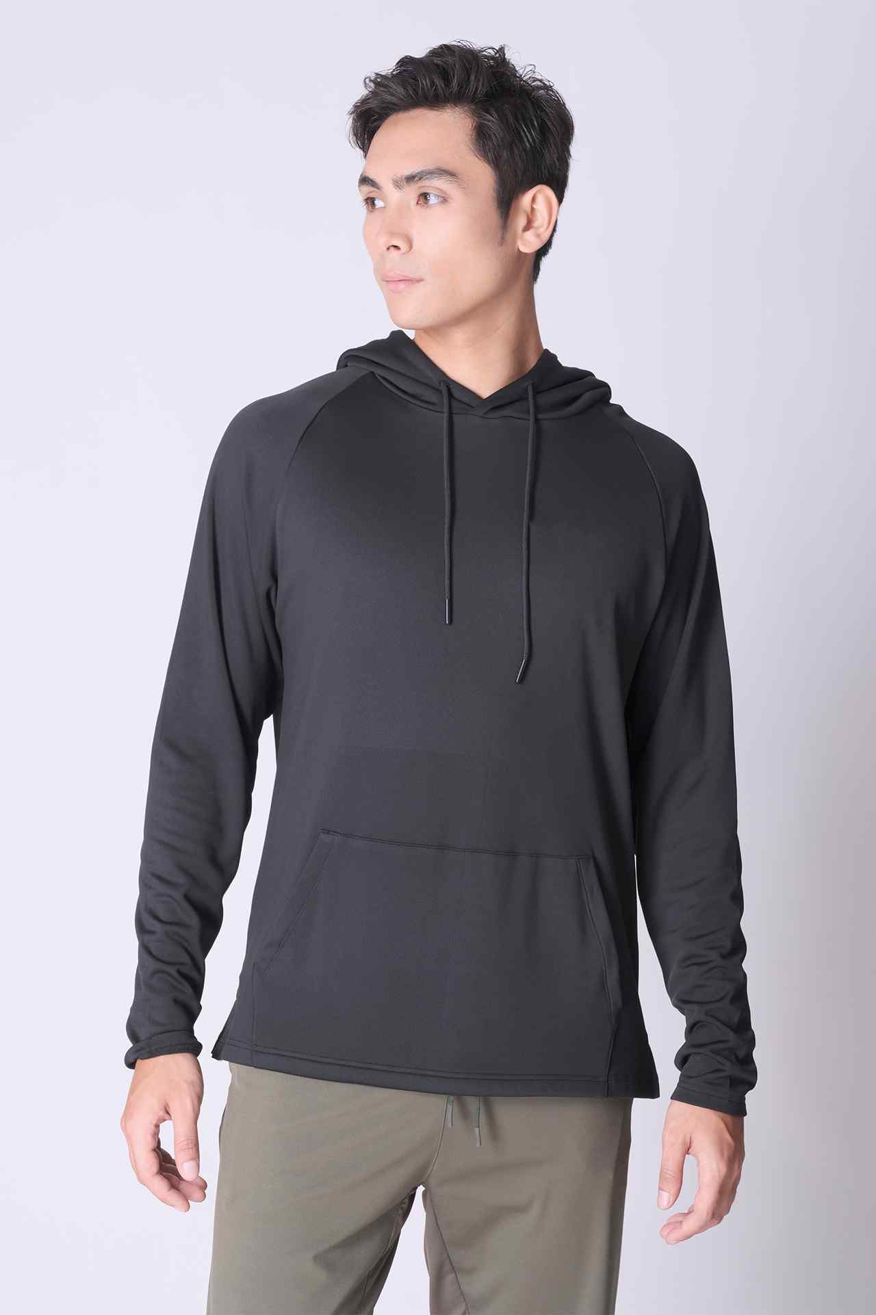 SPN0304 - Stretch Thermal Fleece Outdoor Active Hoodie - Black