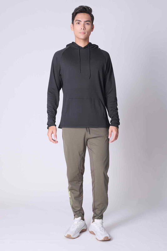 SPN0304 - Stretch Thermal Fleece Outdoor Active Hoodie - Black