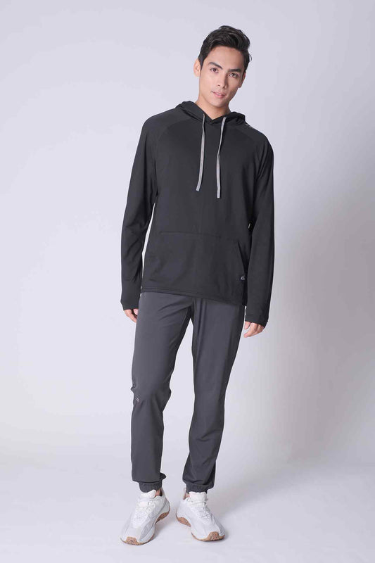 SPN0307 - Stretch Thermal Fleece Outdoor Hoodie - Black