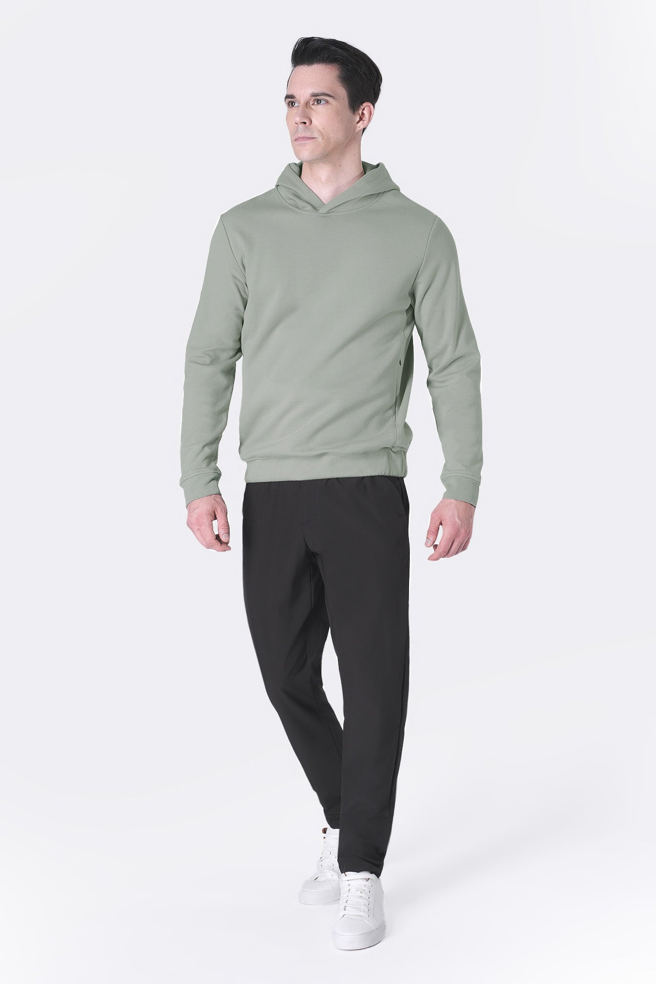 SPN0309 - Ultra Soft Interlock Side Zip Pocket Hoodie - Agave