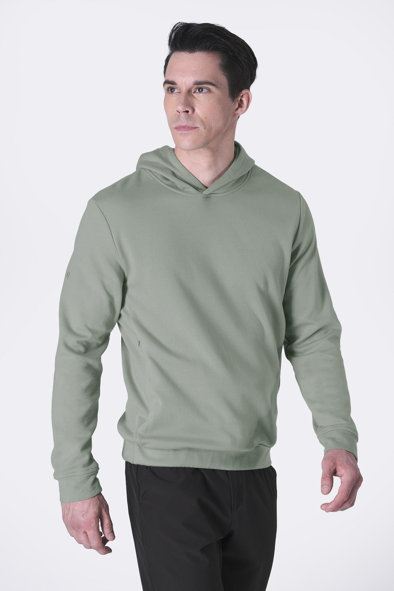 SPN0309 - Ultra Soft Interlock Side Zip Pocket Hoodie - Agave
