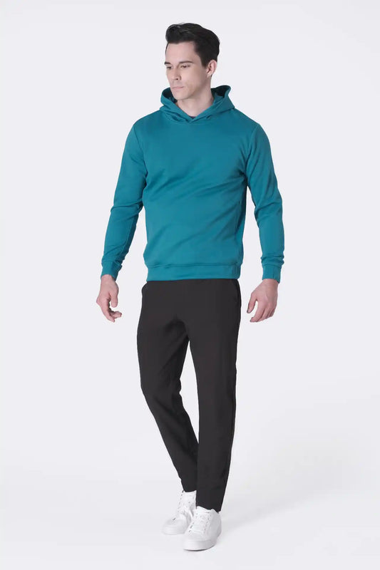 SPN0309 - Ultra Soft Interlock Side Zip Pocket Hoodie - Teal