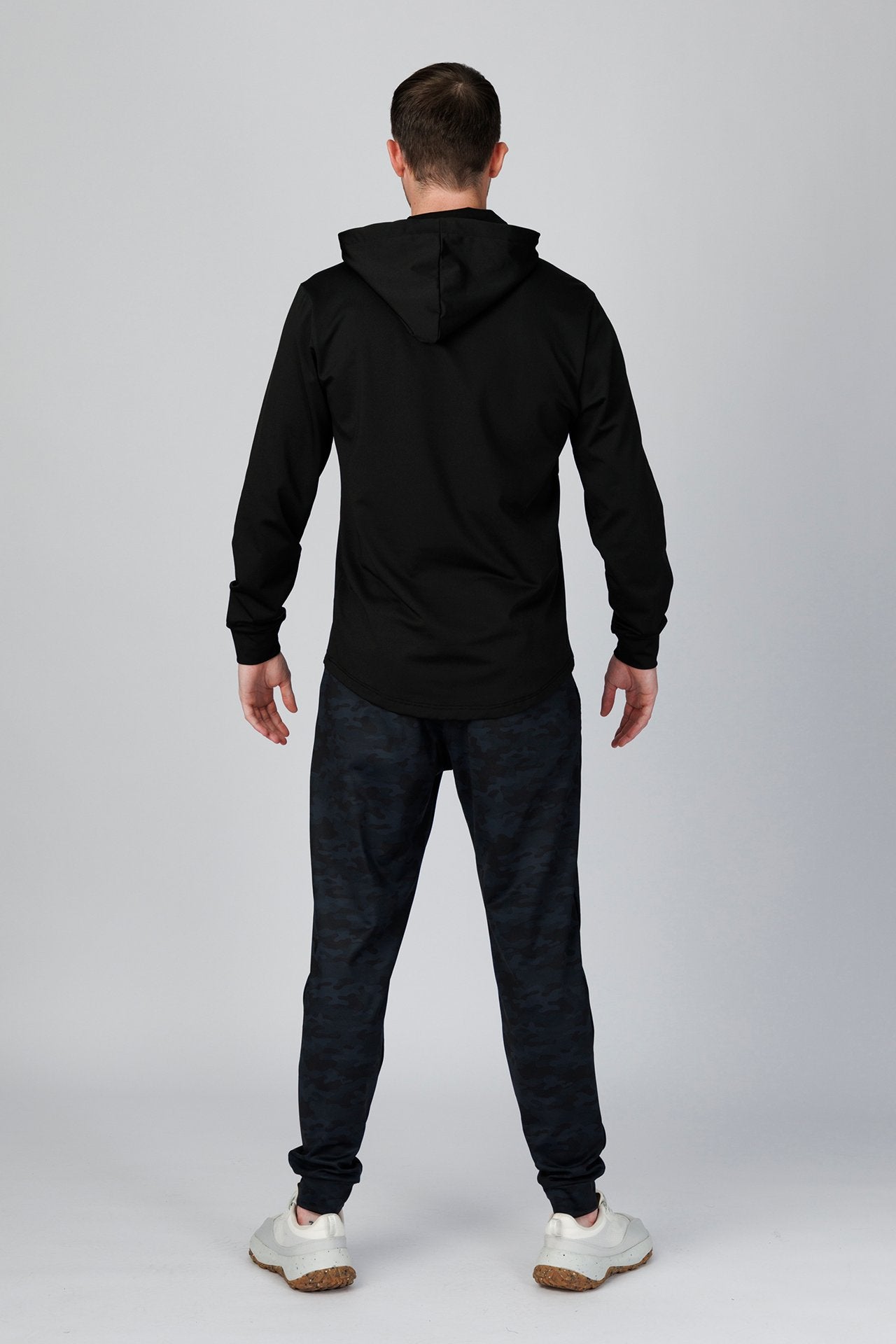 SPN0322 - Stretch Thermal Fleece Performance Hoodie - Black