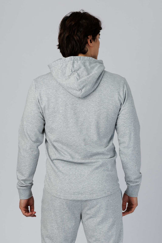 SPN0322 - Ultra Soft Stretch Interlock Travel Hoodie - Heather Grey