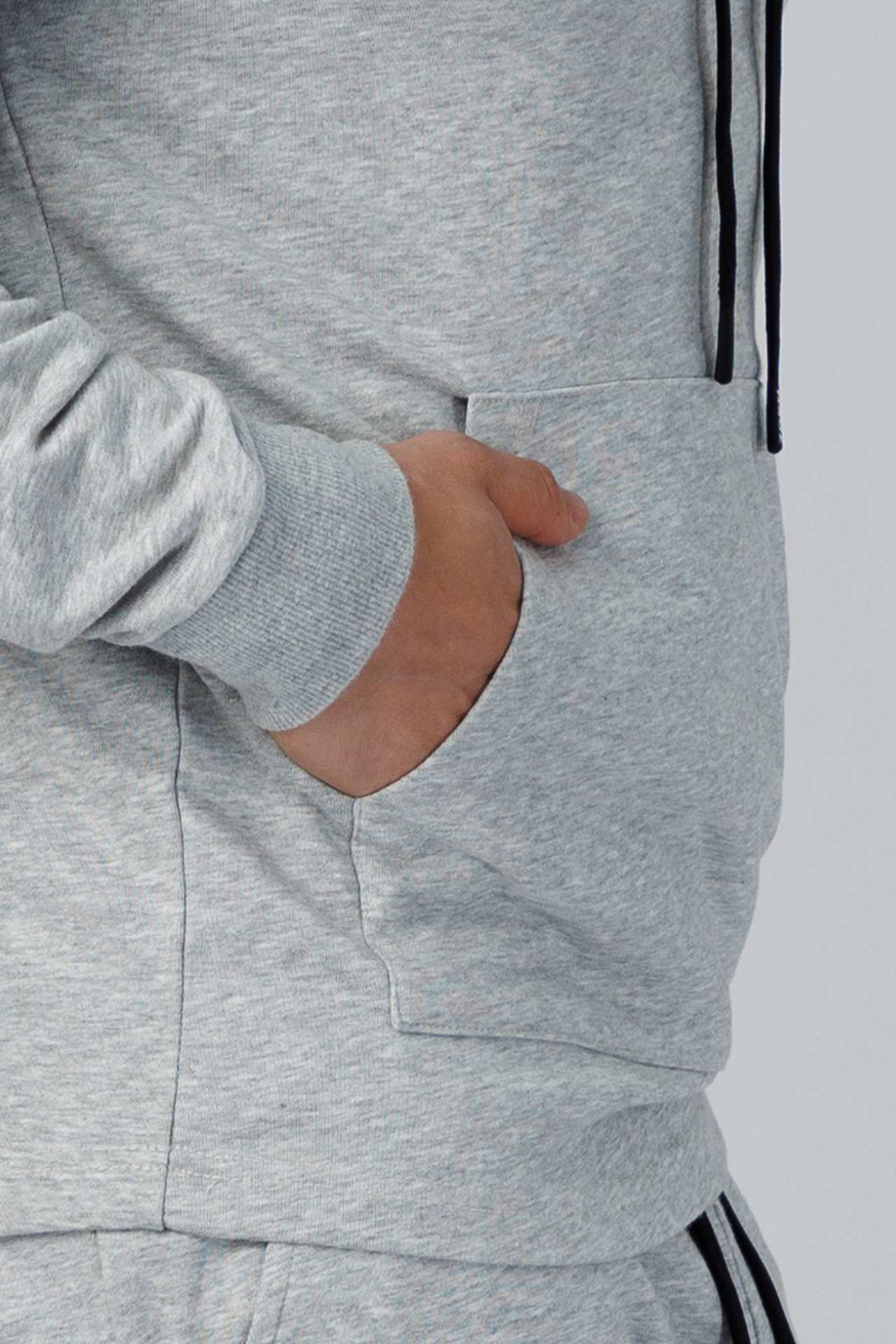 SPN0322 - Ultra Soft Stretch Interlock Travel Hoodie - Heather Grey