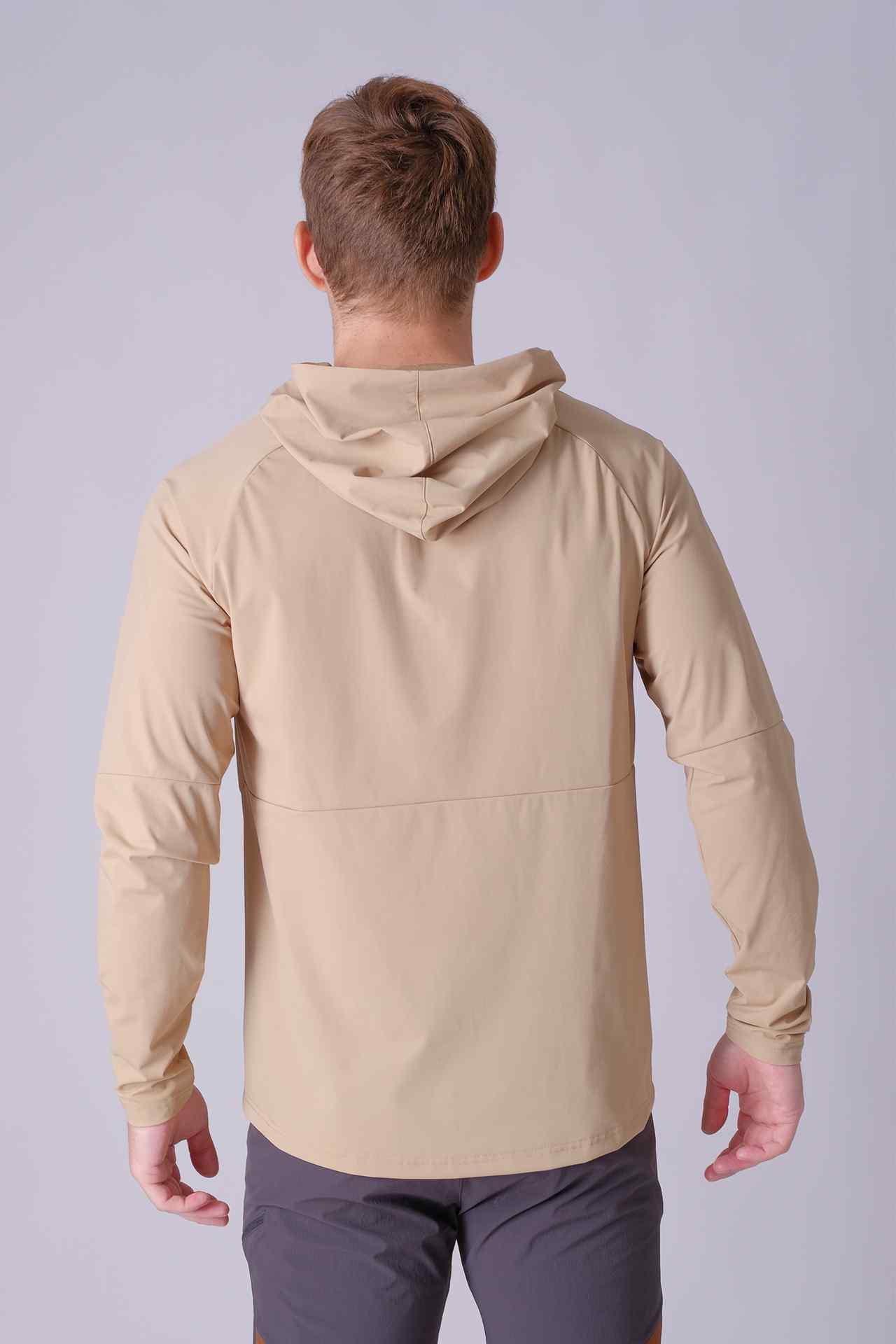 SPN22007 - Lightweight Hiking Hooded Windbreaker - Khaki