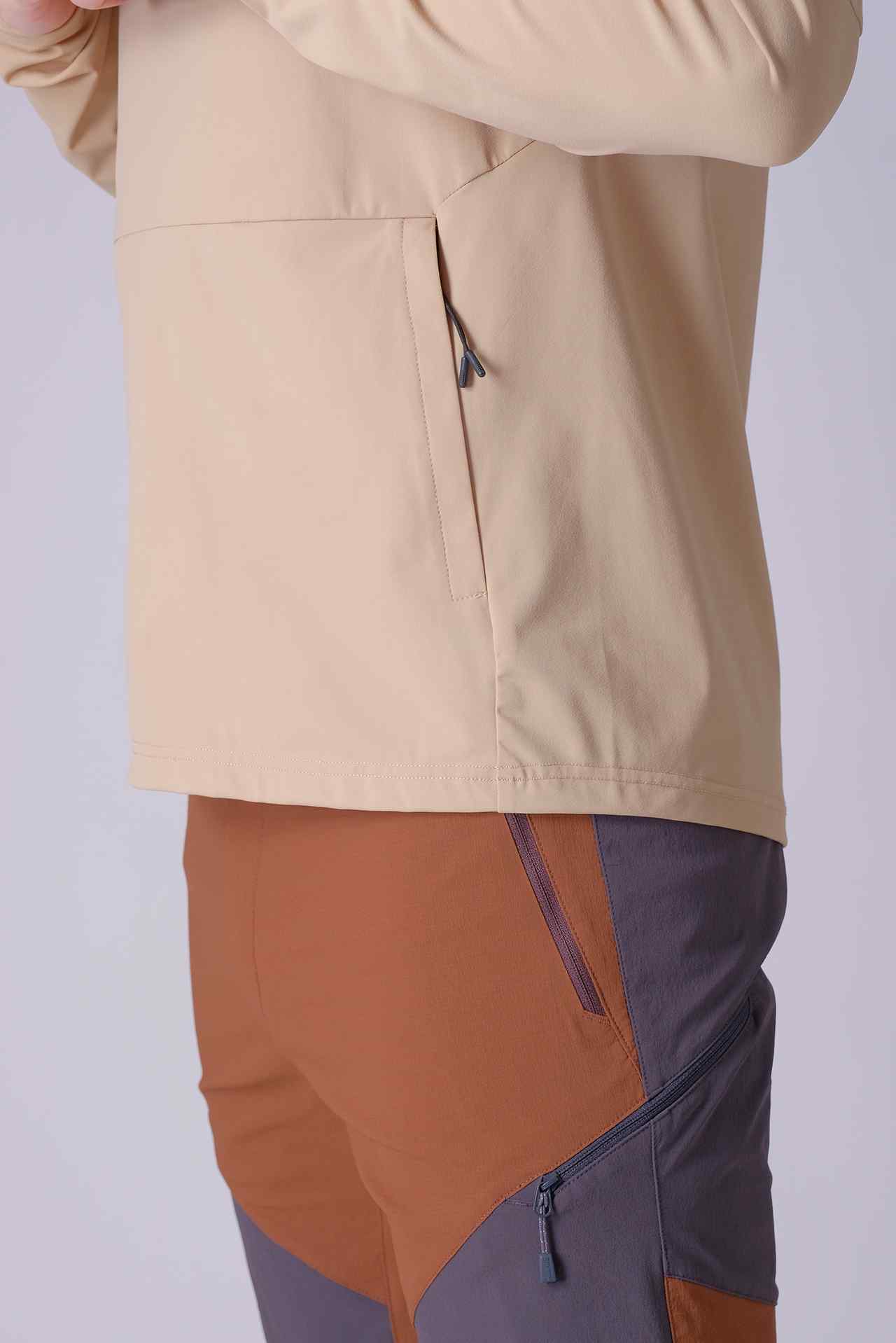 SPN22007 - Lightweight Hiking Hooded Windbreaker - Khaki