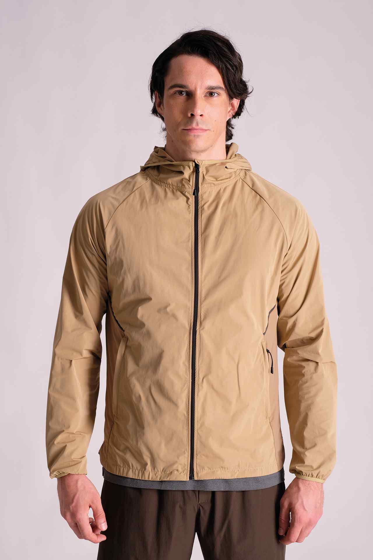 SPO0182 - Water Repellent Full-Zip Hooded Outdoor Windbreaker Jacket