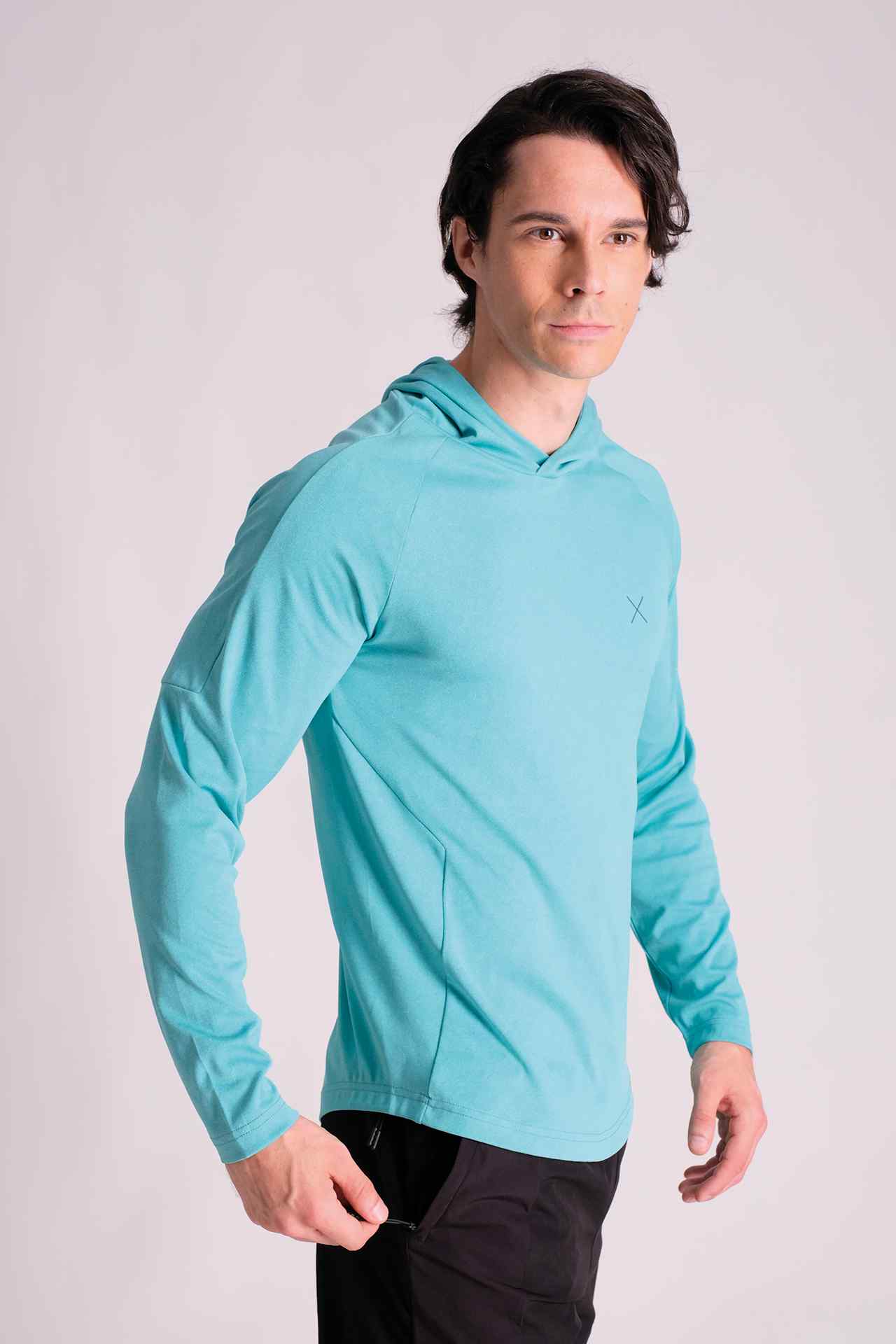 SPN22024 - Lightweight Quick-Dry Raglan Sleeve Hooded Active Top - Mint
