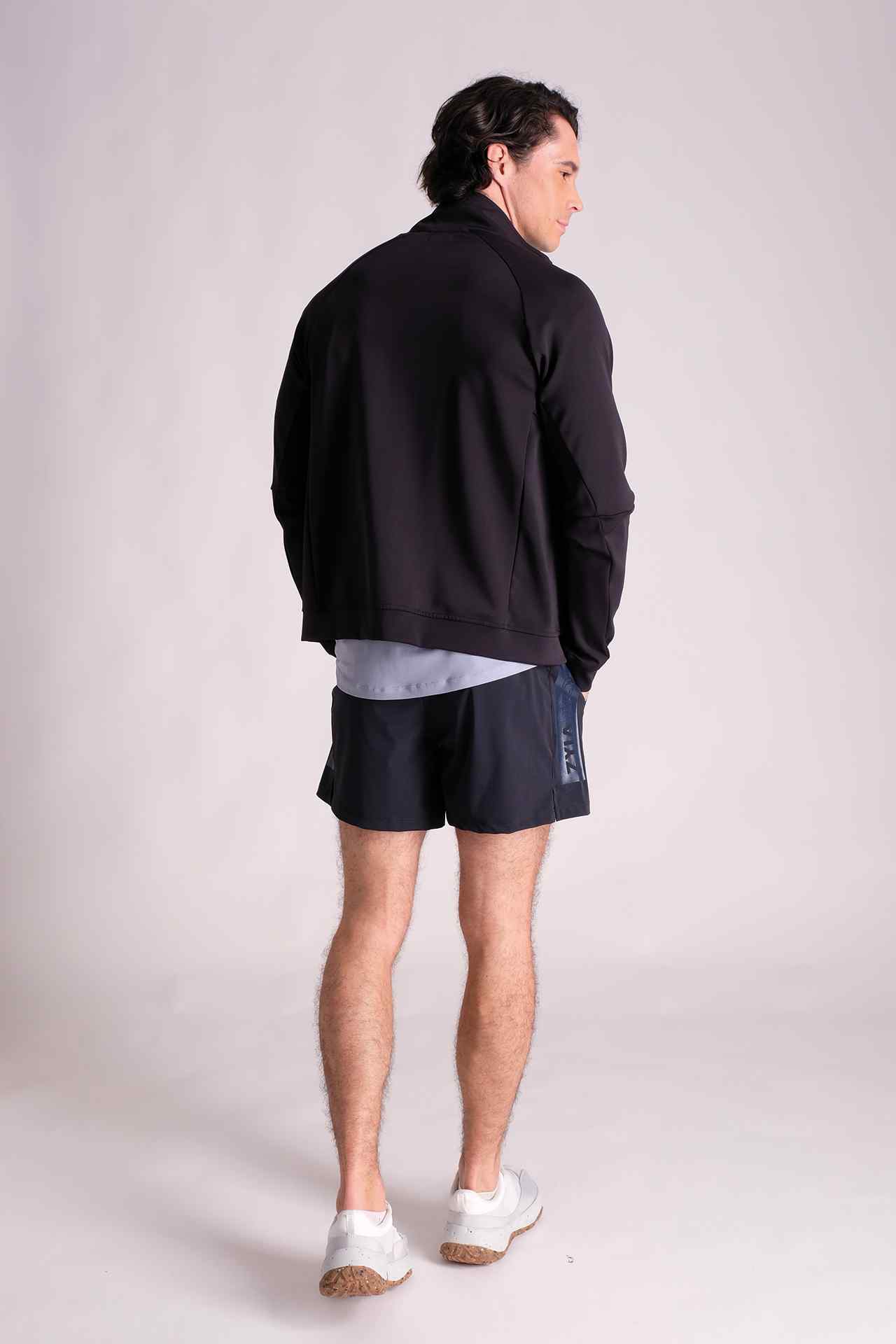 SPO0039 - Insulated 4-Way Stretch Interlock Performance Funnel Neck Jacket - Black