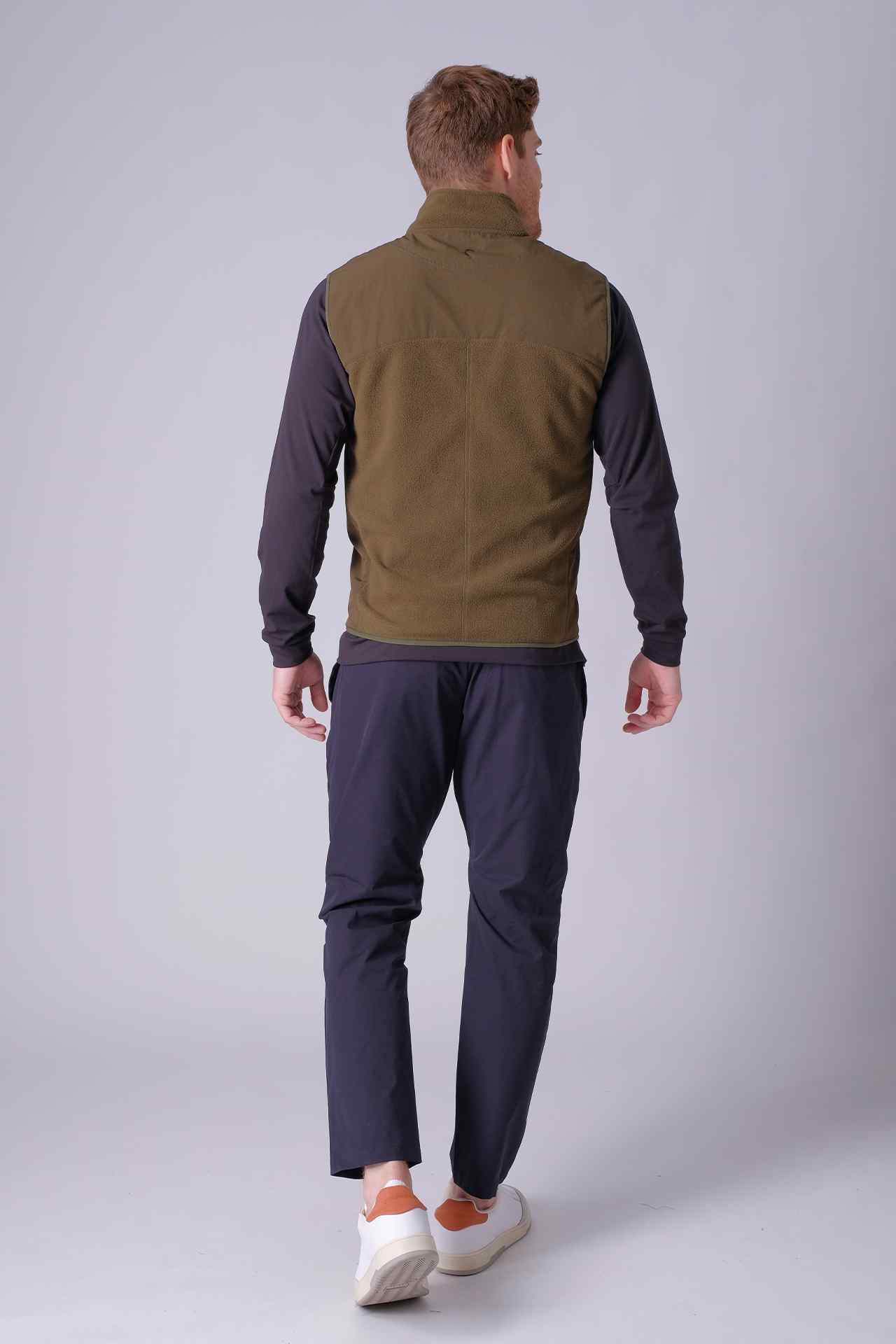 SPO0042 - Sustainable Micro Fleece Funnel Neck Full-Zip Insulated Vest - Army