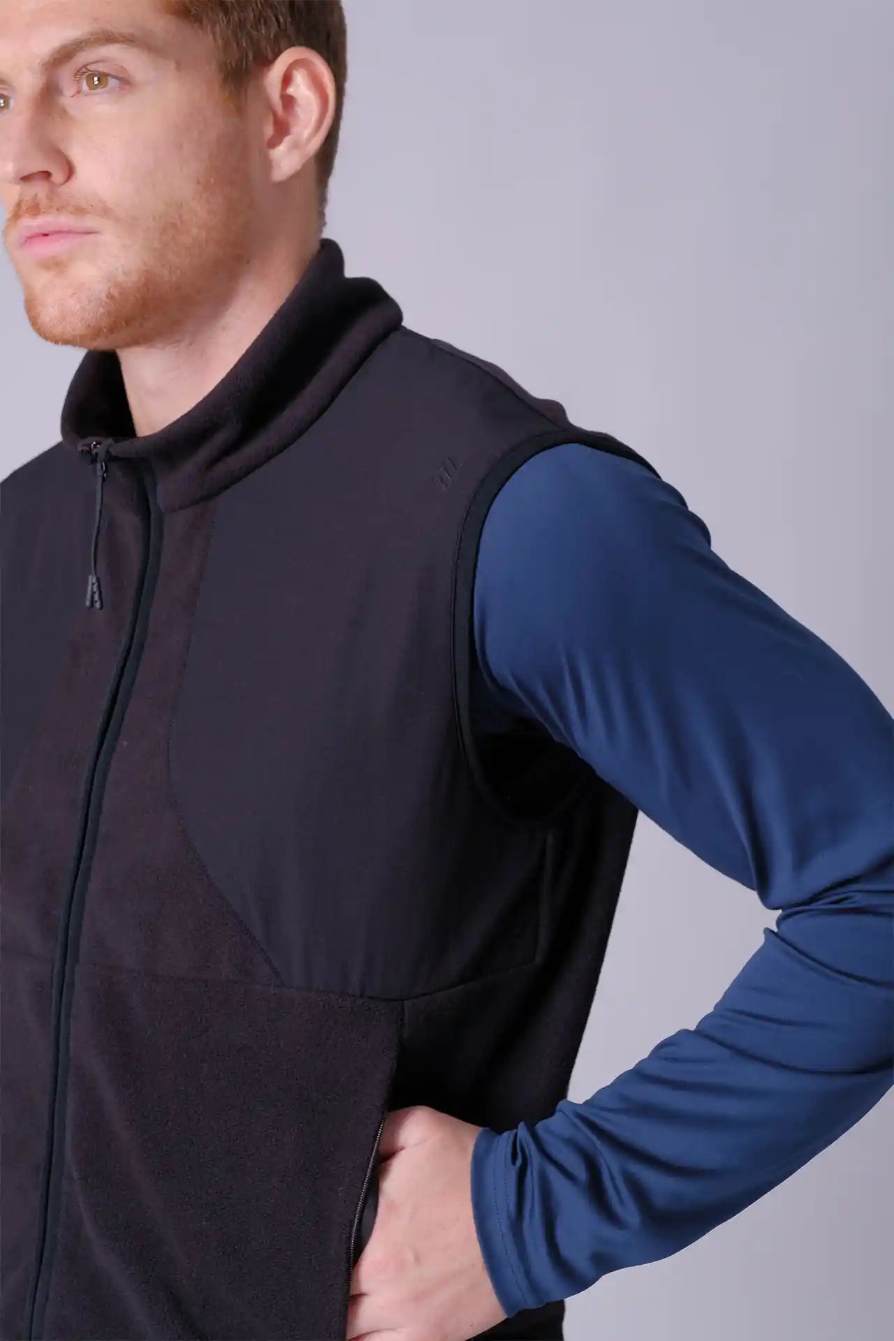 SPO0043 - Sustainable Micro Fleece Funnel Neck Full-Zip Insulated Vest