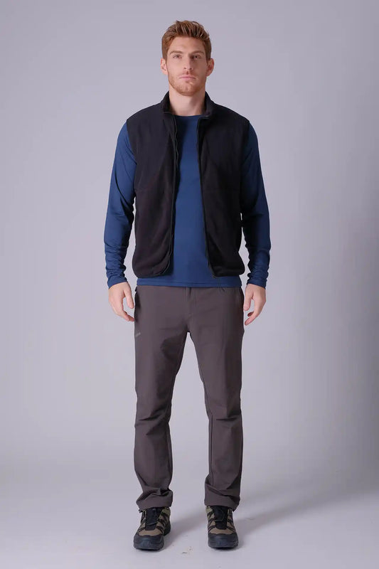 SPO0043 - Sustainable Micro Fleece Funnel Neck Full-Zip Insulated Vest