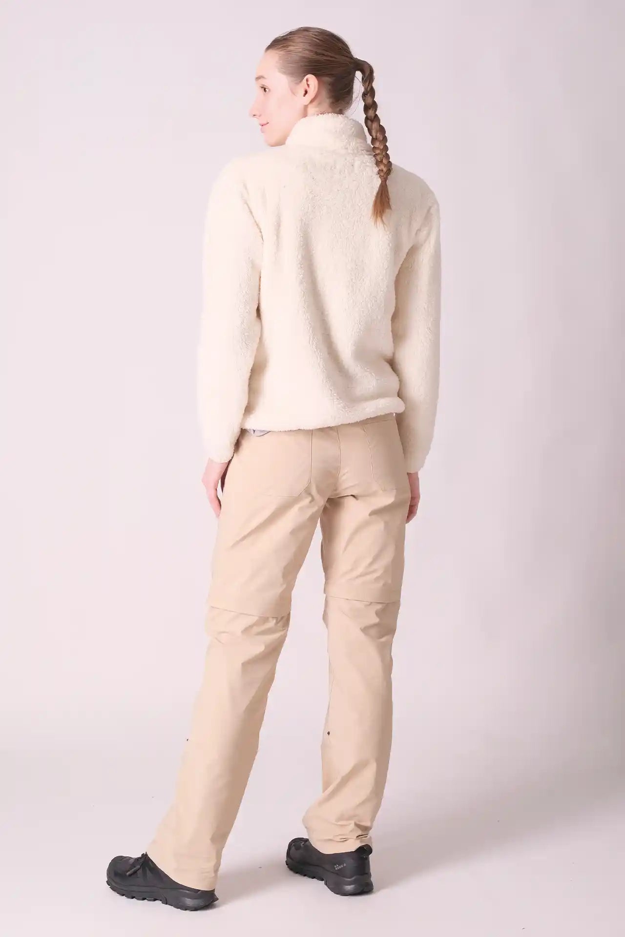 SPWO0047 - Women's Zip Pocket Fleece Jacket - Cream