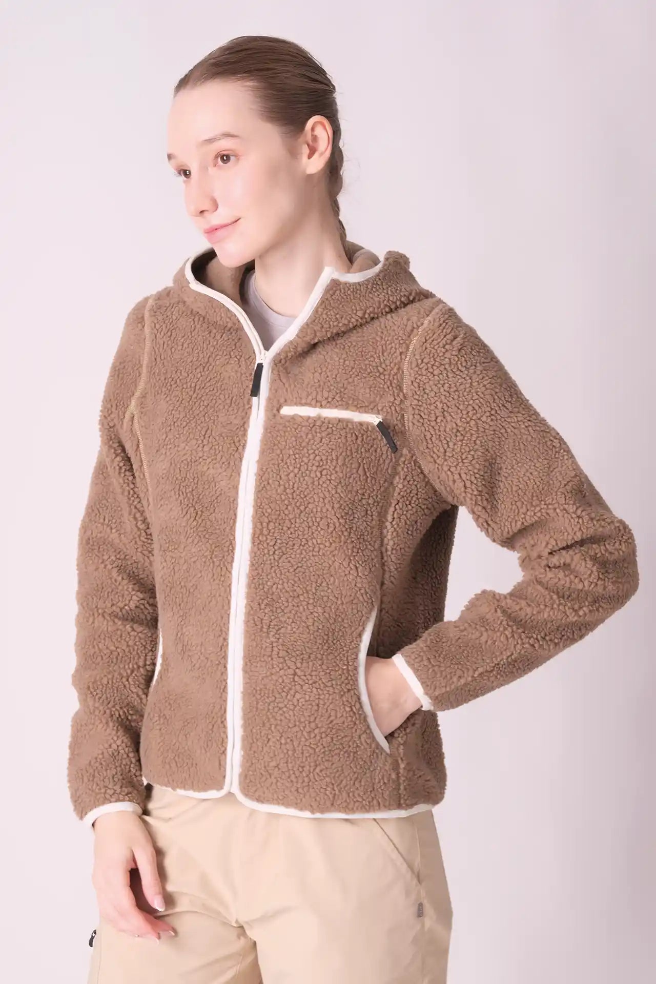 SPWO0050 - Women's Hooded Fleece Jacket - Coca
