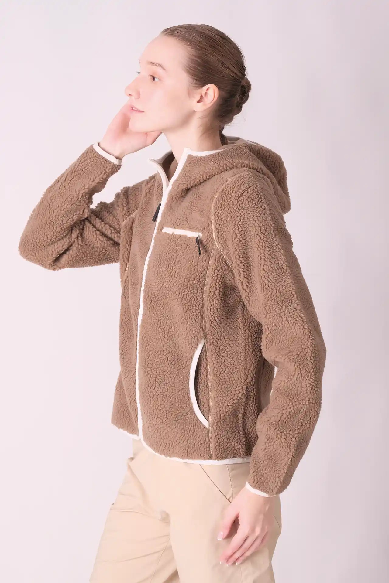 SPWO0050 - Women's Hooded Fleece Jacket - Coca