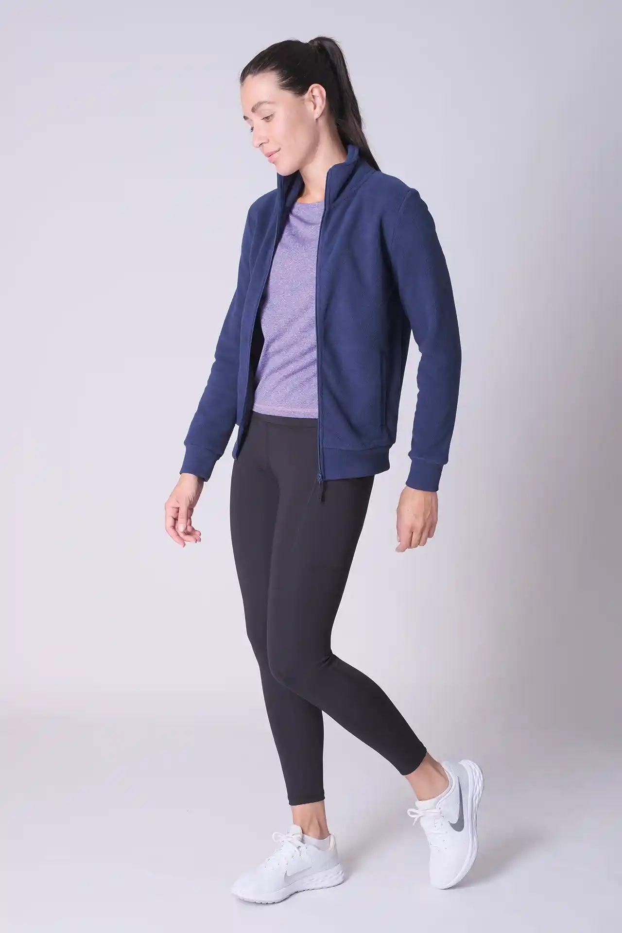 SPWO0051 - Women's Rib hem Jacket - Navy