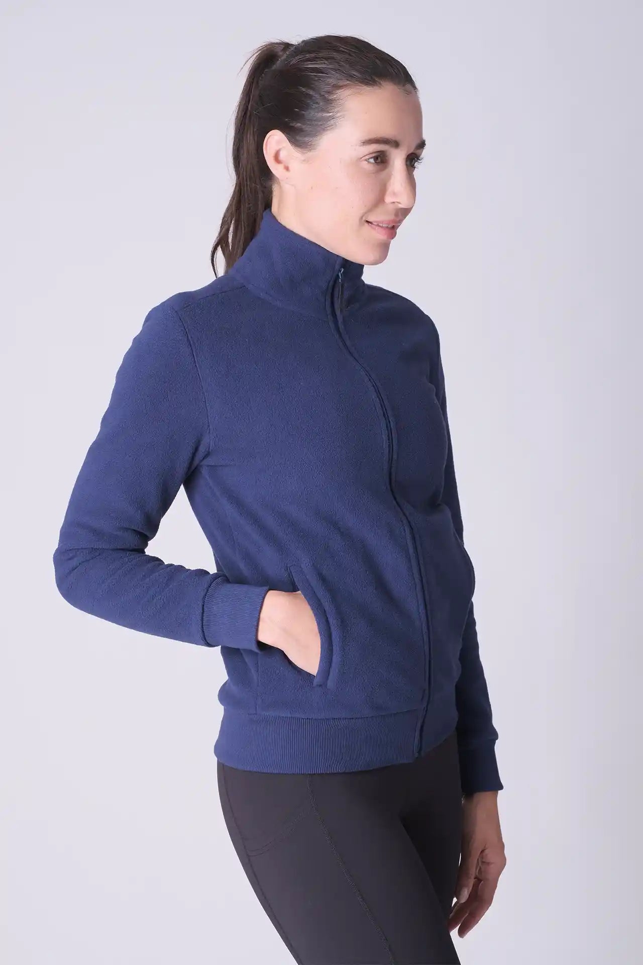 SPWO0051 - Women's Rib hem Jacket - Navy