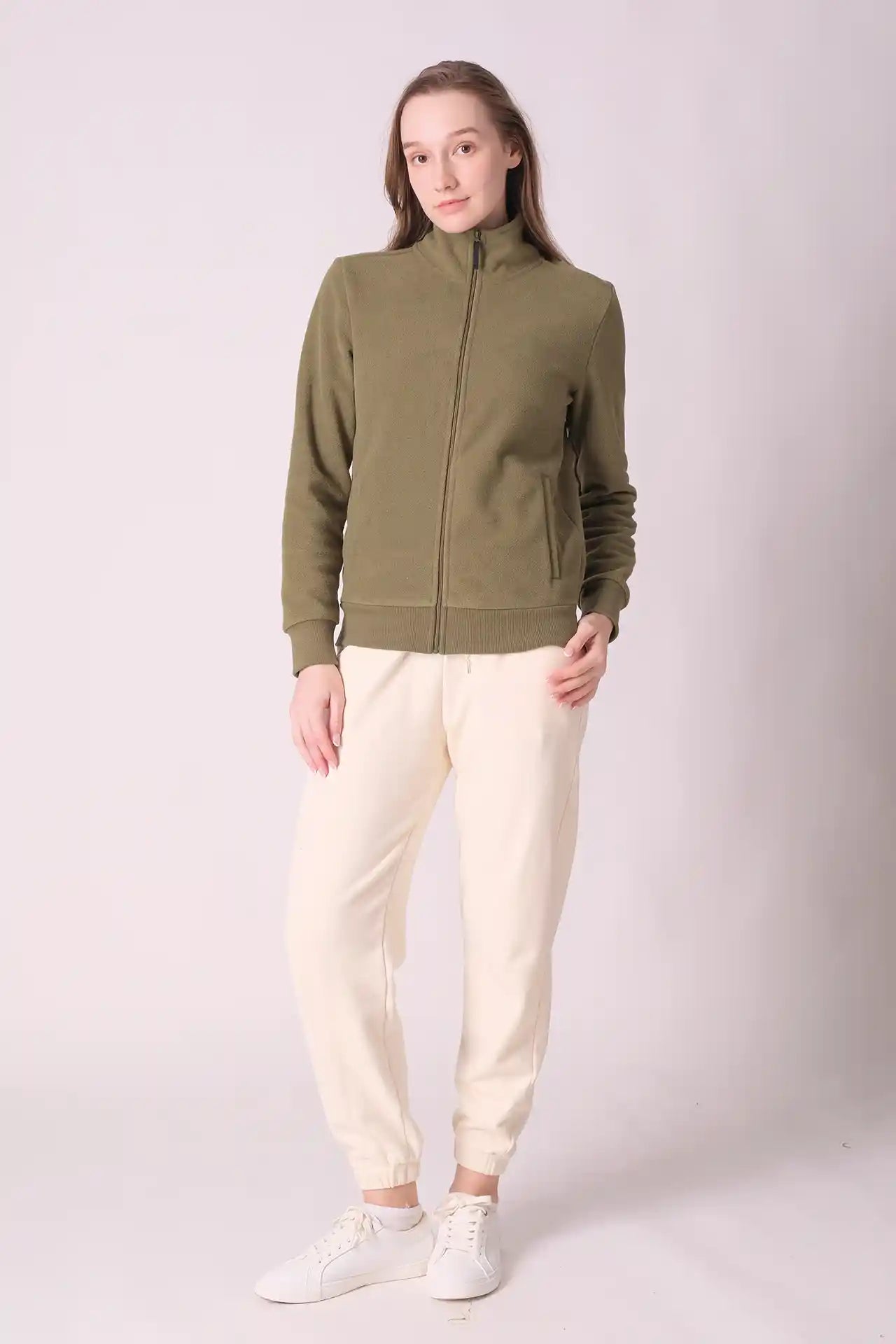 SPWO0051 - Women's Rib hem Jacket - Olive