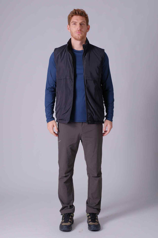 SPO0073 - Sustainable Softshell Zip Up Insulated Reversible Vest - Black