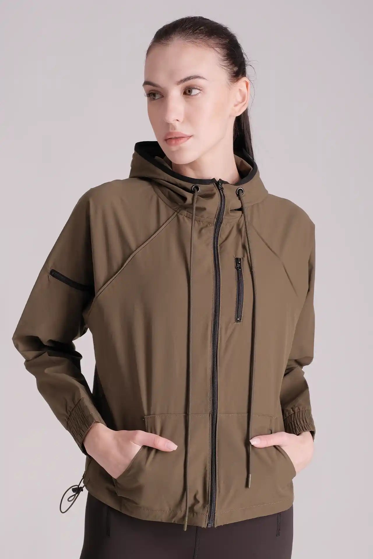 SPWO0088 - Women's Hooded Windbreaker Jacket