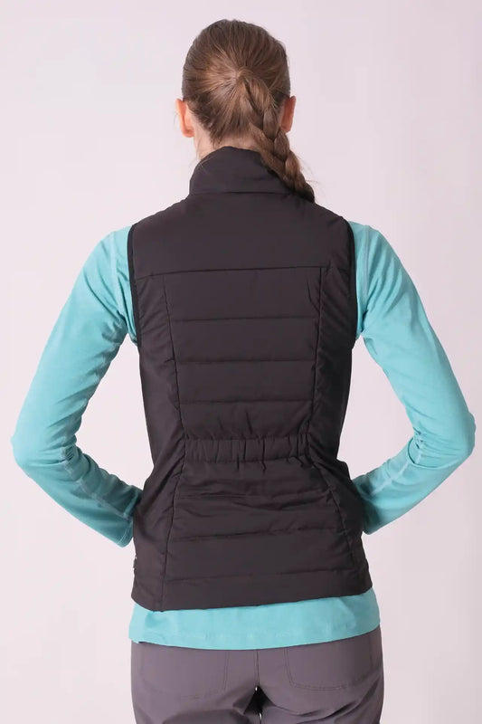 SPWO0098 - Women's Slim Quilted Vest Jacket - Black
