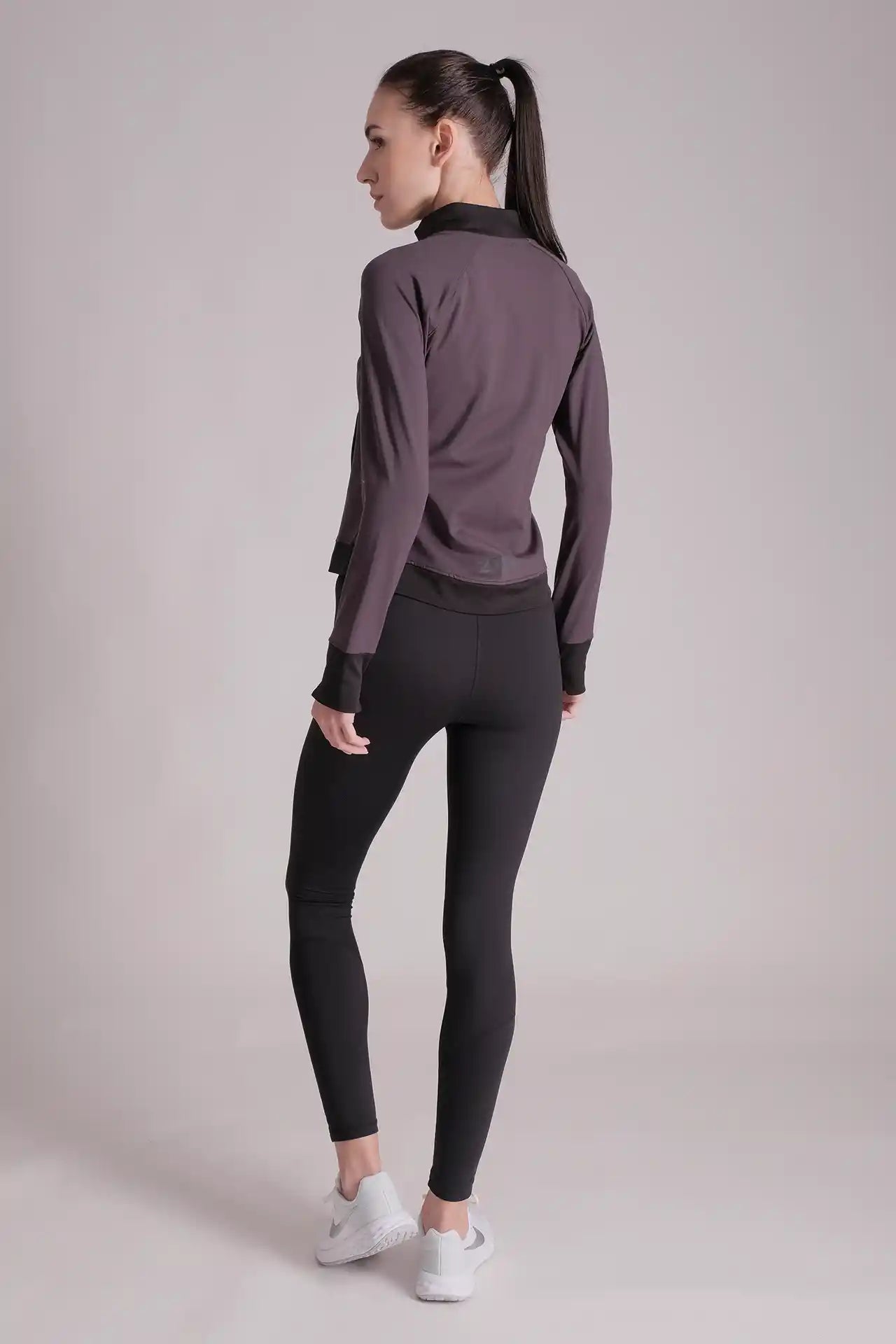 SPWO0120 - Women's Color Blocking Full Zip Running Jacket - Black