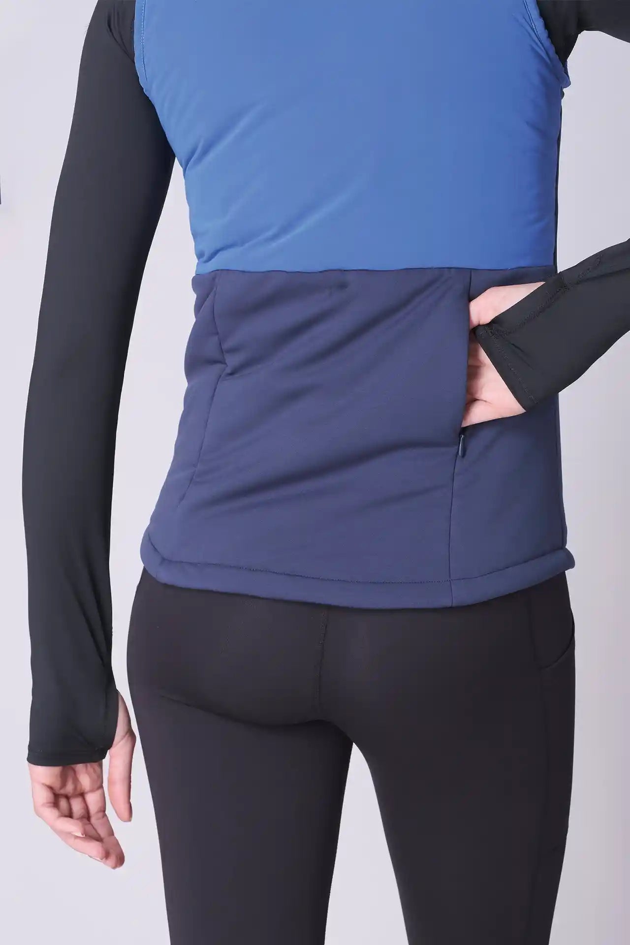 SPWO0122 - Women's Turtleneck Vest Jacket - Cobalt