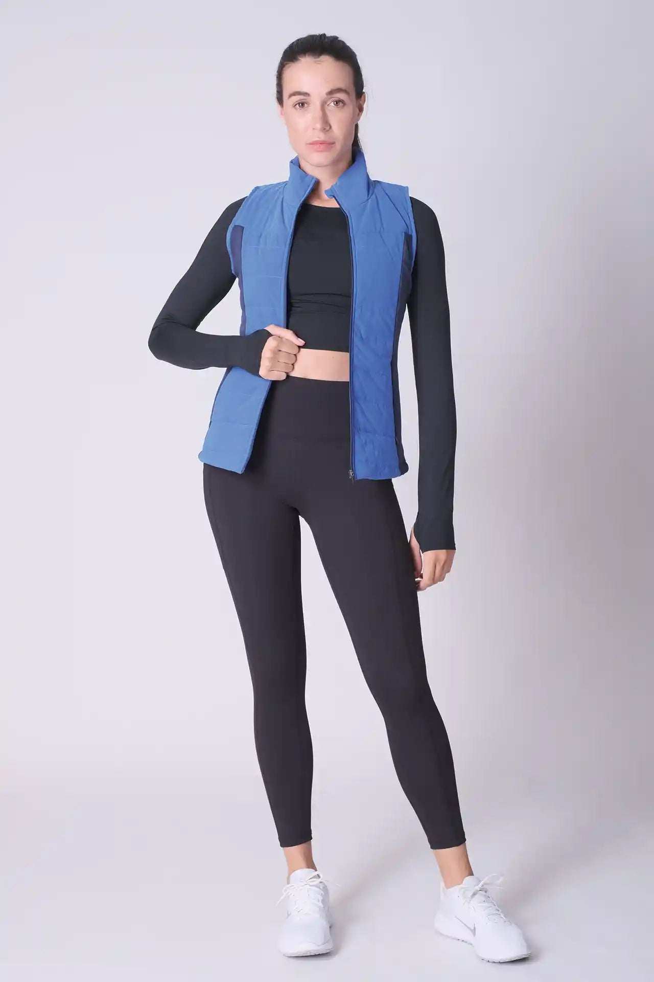 SPWO0122 - Women's Turtleneck Vest Jacket - Cobalt