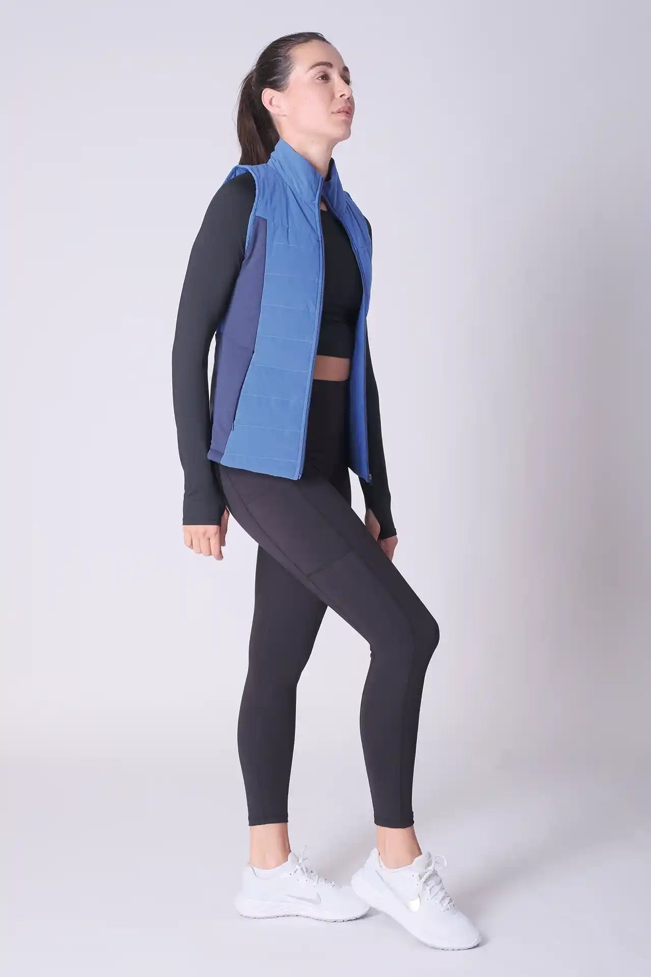 SPWO0122 - Women's Turtleneck Vest Jacket - Cobalt