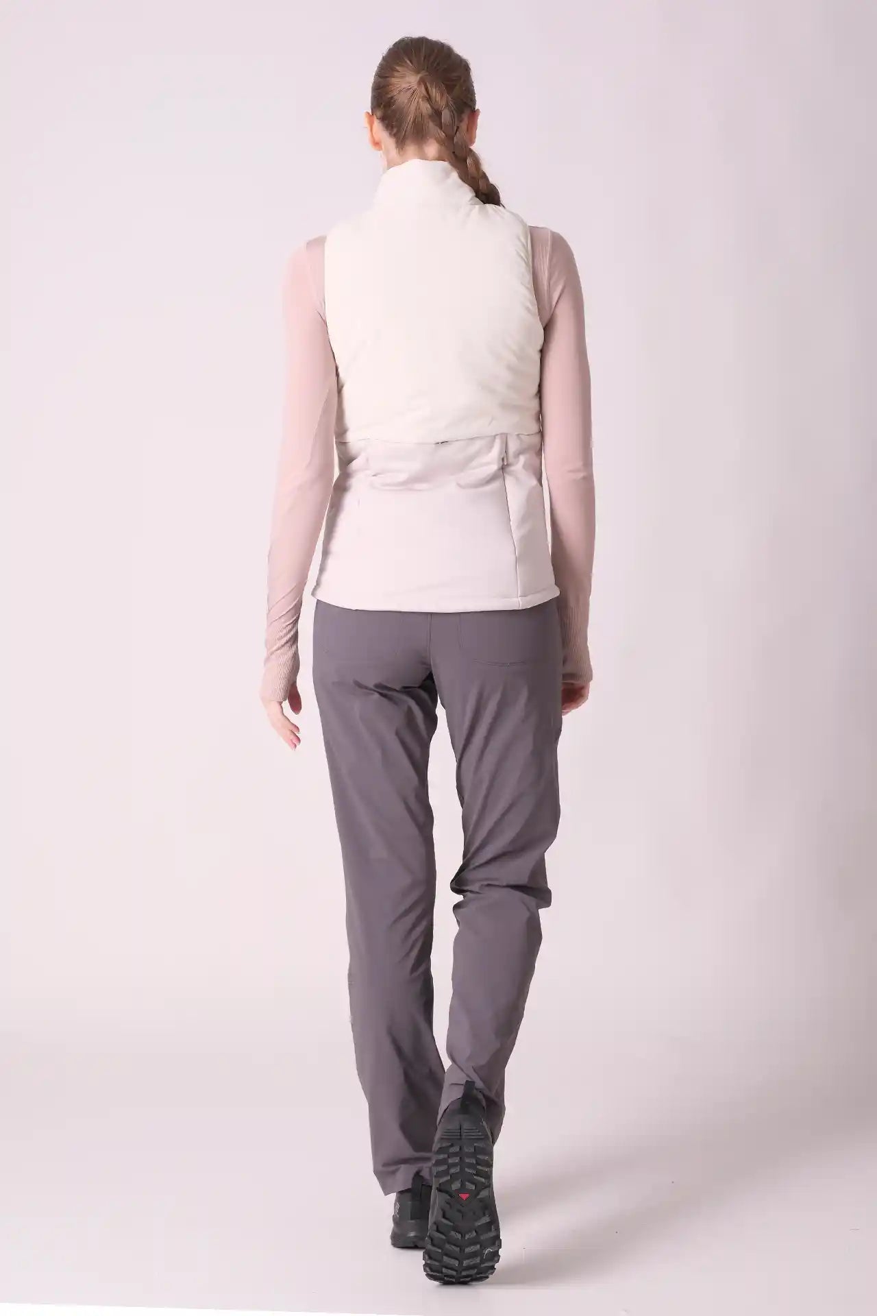 SPWO0122 - Women's Turtleneck Vest Jacket - White