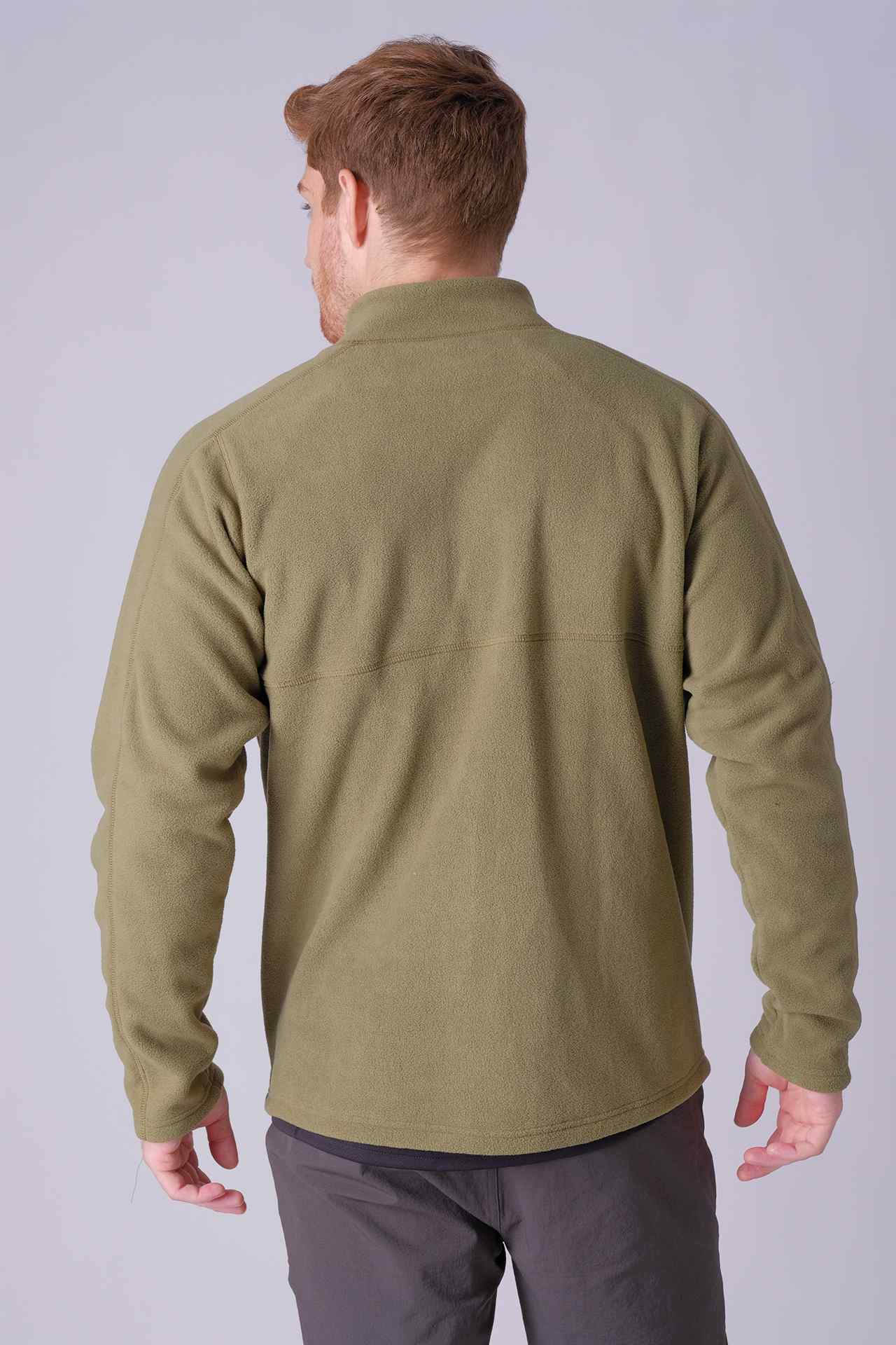 SPO0129 - Sustainable Mock Neck Insulated Micro Fleece Jacket - Olive