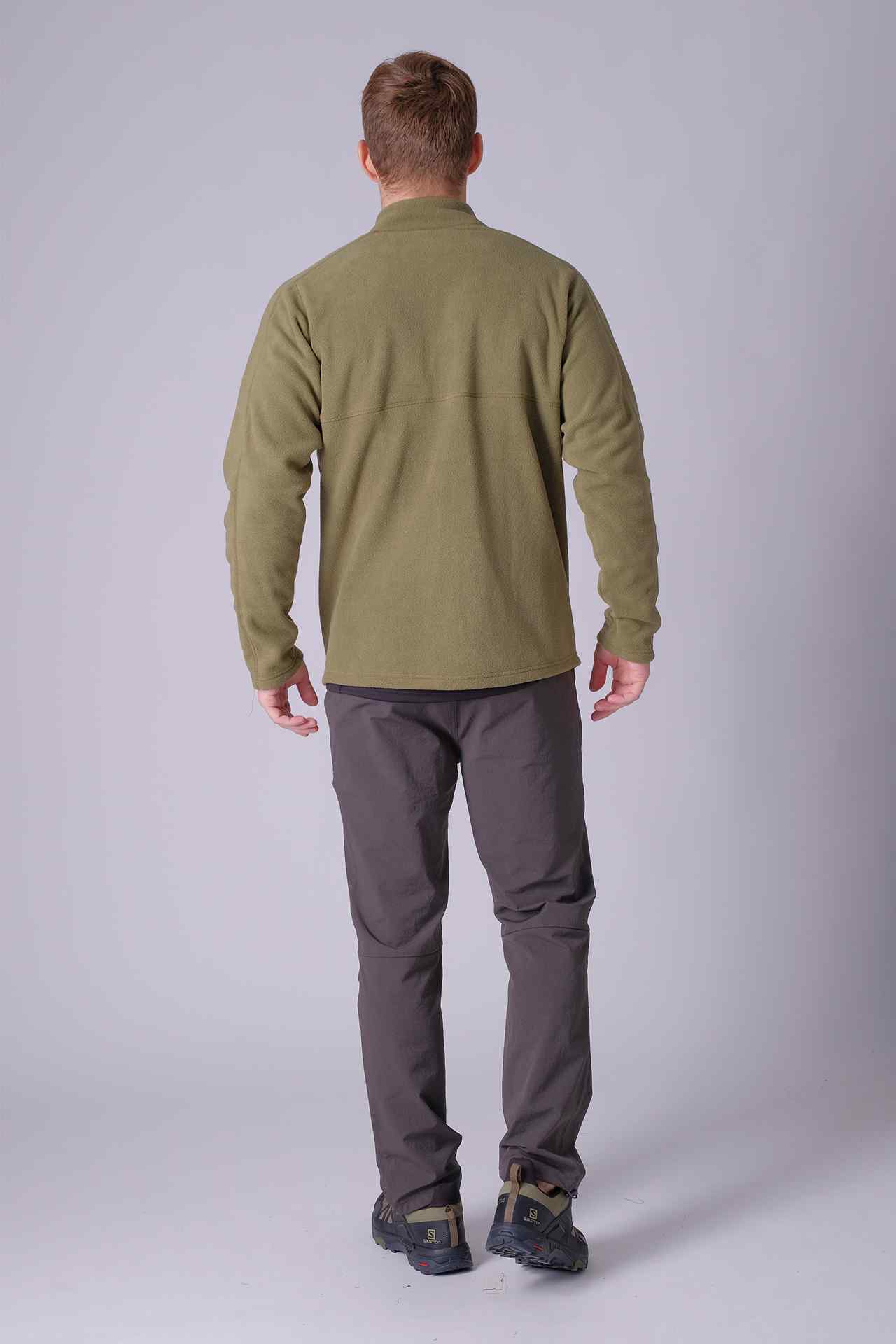 SPO0129 - Sustainable Mock Neck Insulated Micro Fleece Jacket - Olive