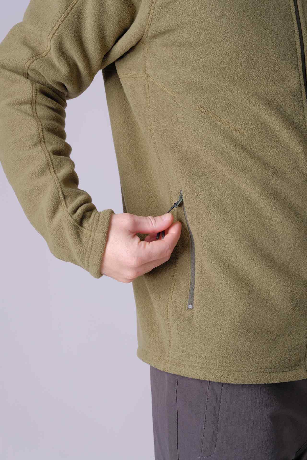 SPO0129 - Sustainable Mock Neck Insulated Micro Fleece Jacket - Olive