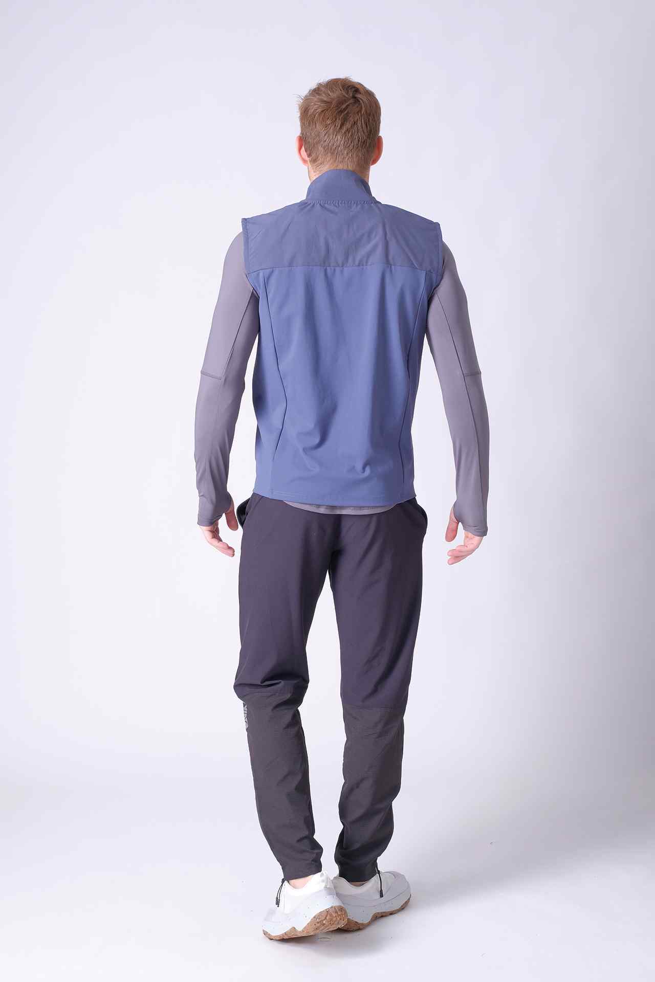 SPO0133 - Insulated 4-Way Stretch Interlock Running Vest - Ash Blue