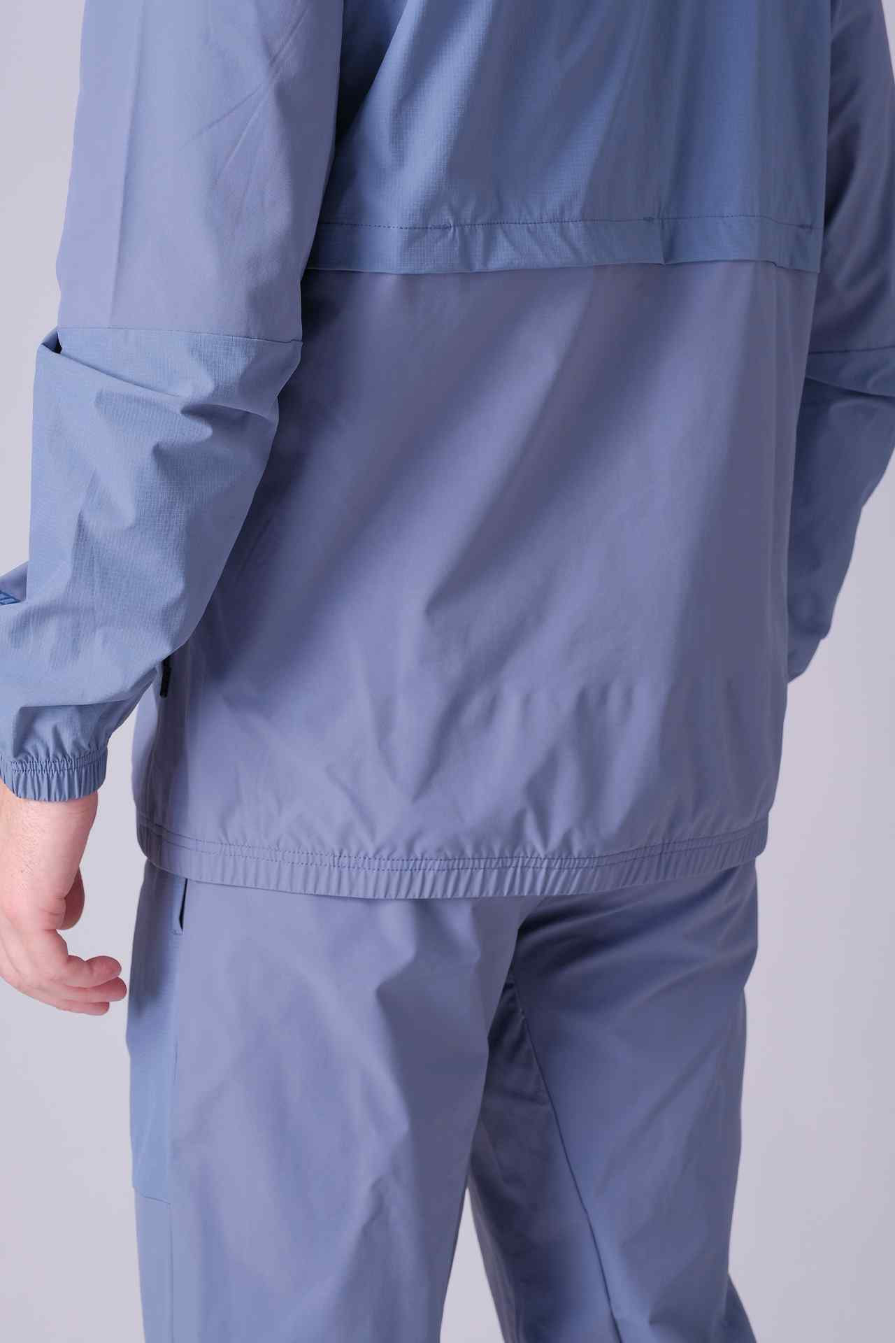 SPO0138 - Lightweight Water Resistant Workout SoftShell Active Jacket - Ash Blue