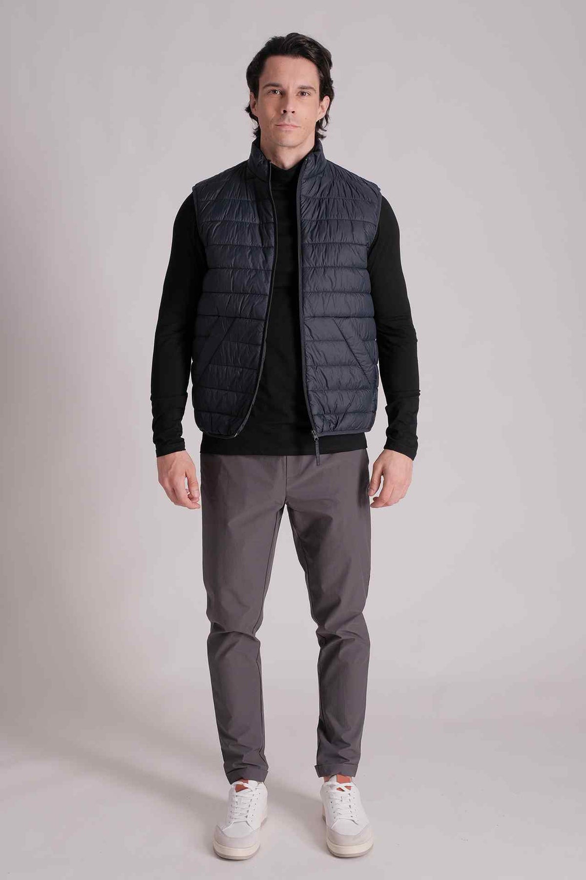 SPO0149 - Sustainable Water-Repellent Essential Mock Neck Puffer Gilet