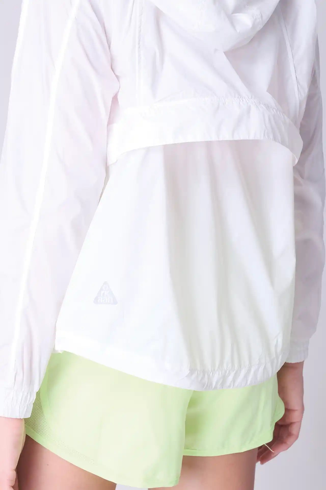 SPWO0158 - Women's Semi-transparent Hooded Windbreaker Jacket -White