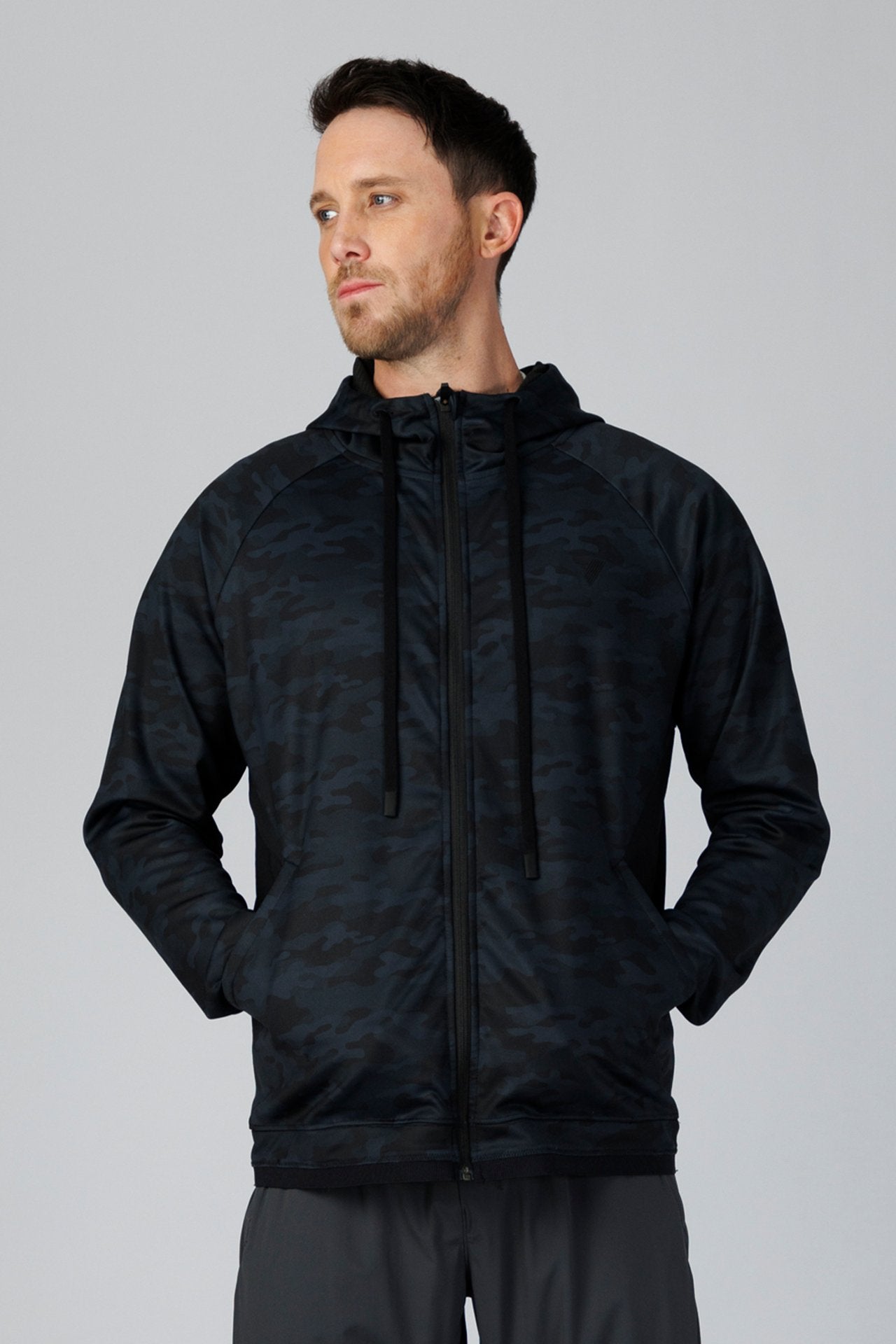 SPO0163 - Stretch Thermal Fleece Performance Jacket - Digital Camo