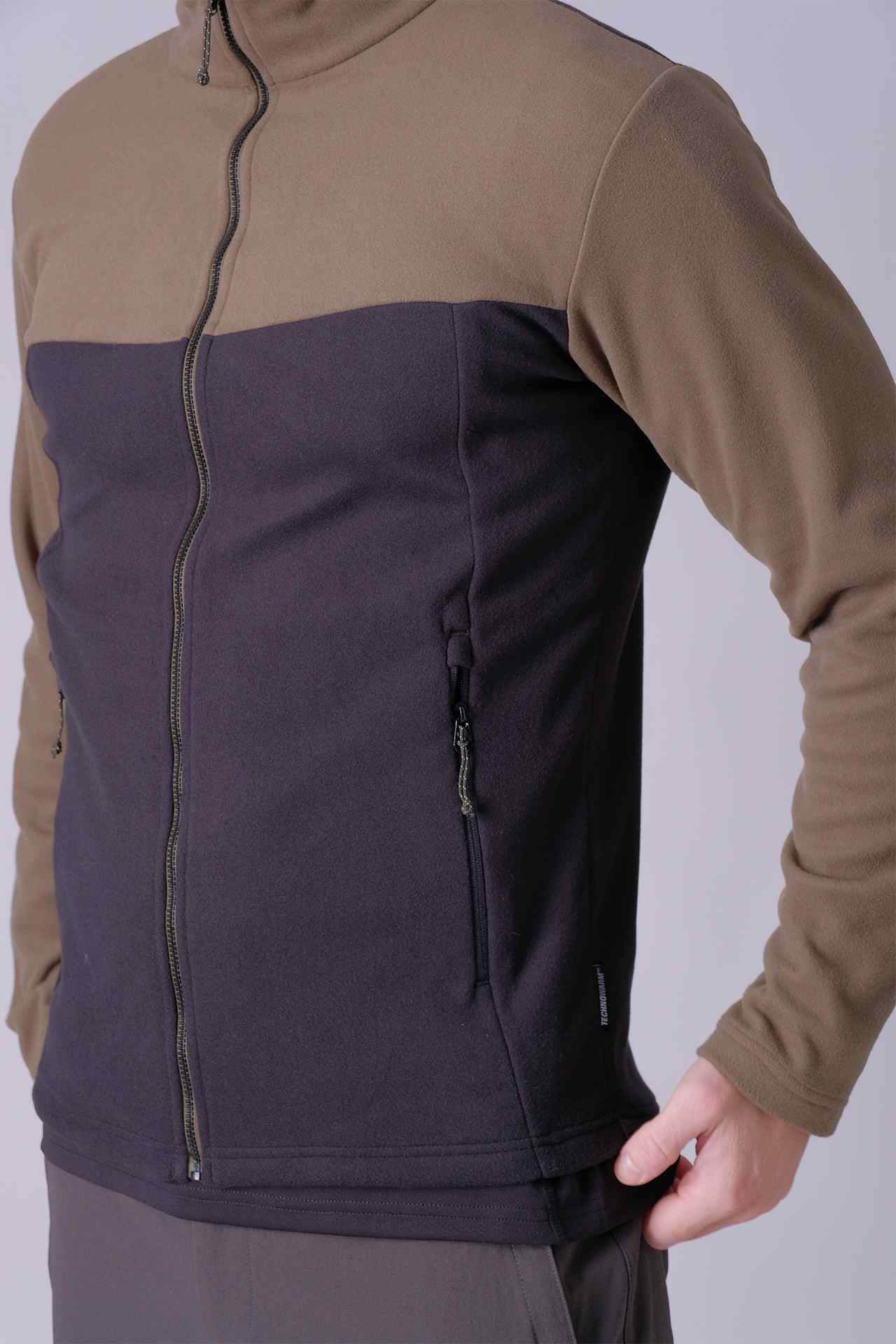 SPO0198 - Sustainable Classic Full Zip Micro Fleece Insulated Jacket - Army/Black