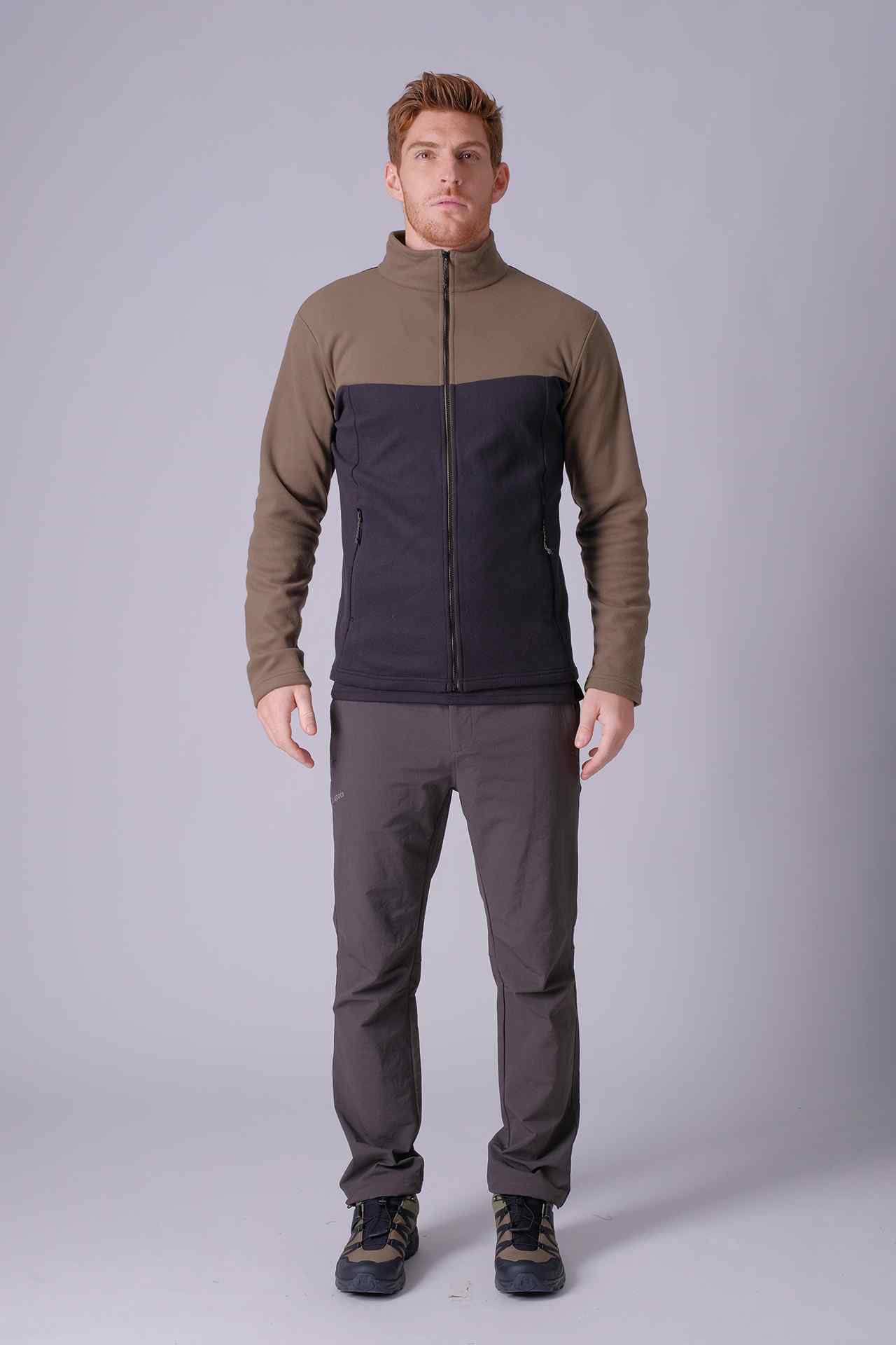 SPO0198 - Sustainable Classic Full Zip Micro Fleece Insulated Jacket - Army/Black