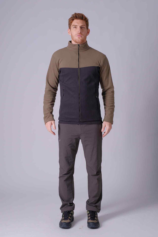 SPO0198 - Sustainable Classic Full Zip Micro Fleece Insulated Jacket - Army/Black