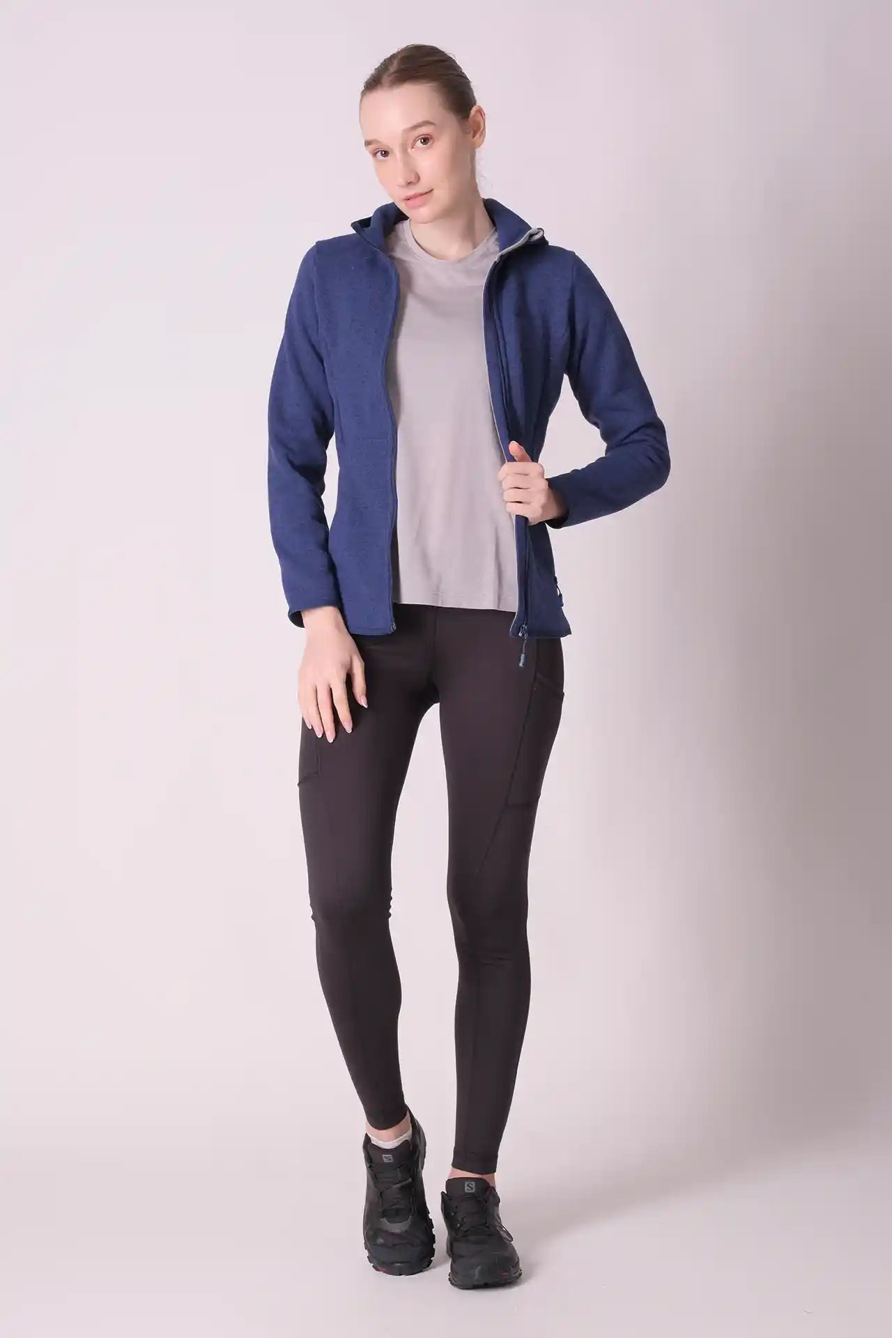 SPWO0201 - Women's Pattern Fleece Jacket - Cobalt