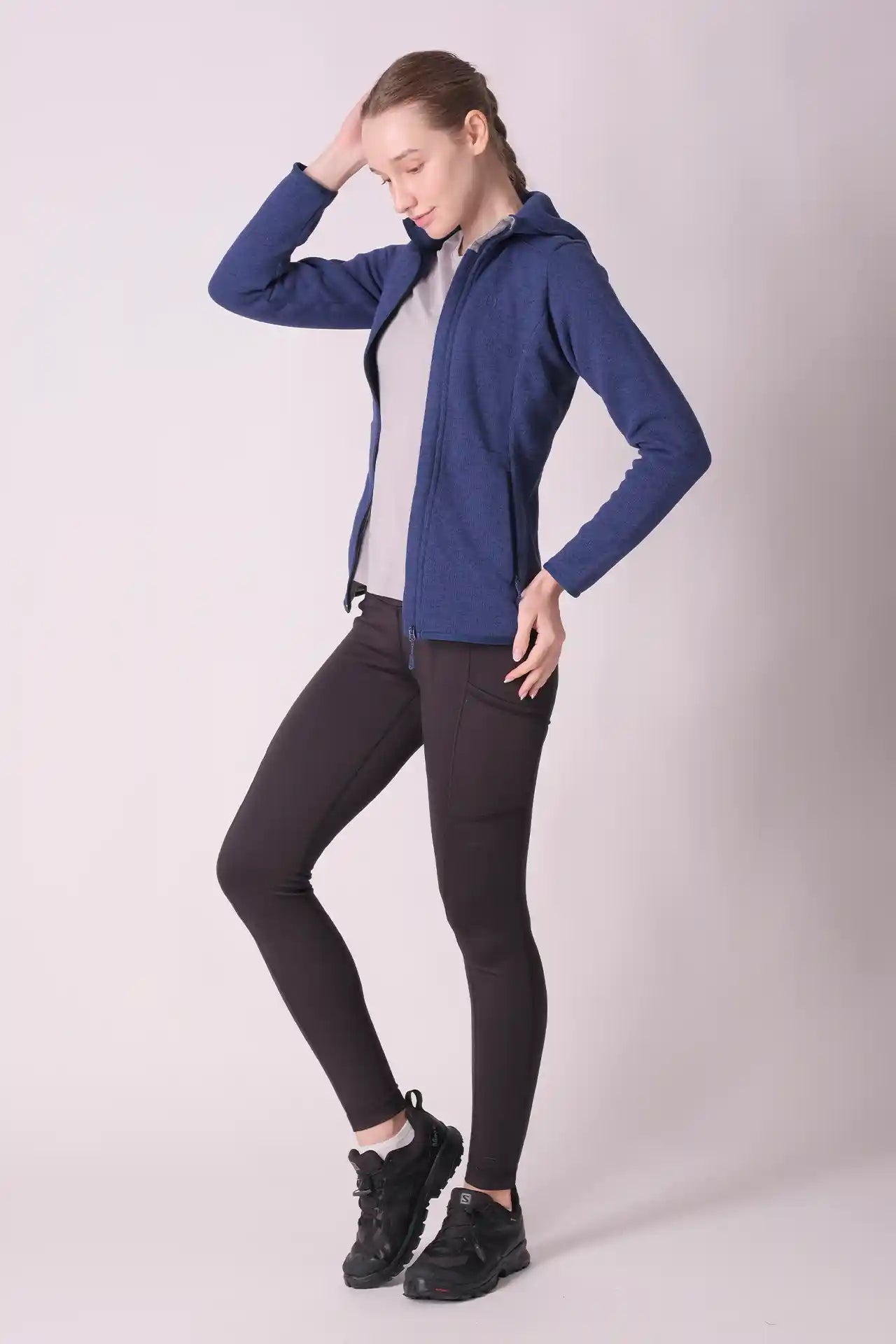 SPWO0201 - Women's Pattern Fleece Jacket - Cobalt