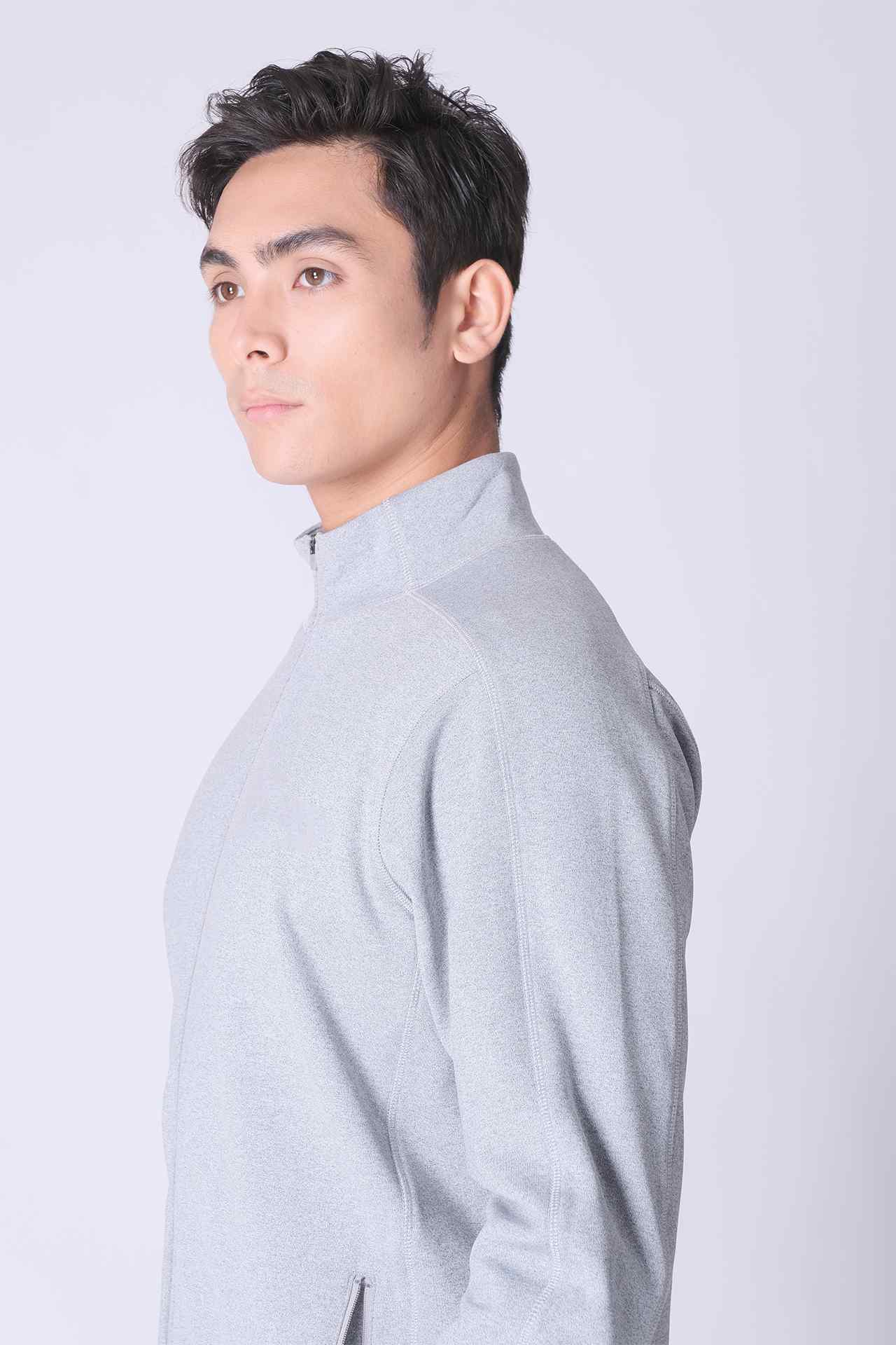 SPO0203 - Thermal Interlock Funnel Neck Stretch Training Jacket - Heather Grey